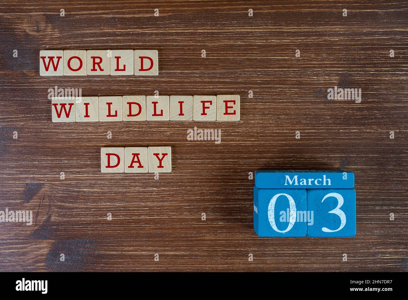 Le concept de célébration de la Journée mondiale de la faune le 3 mars. Banque D'Images