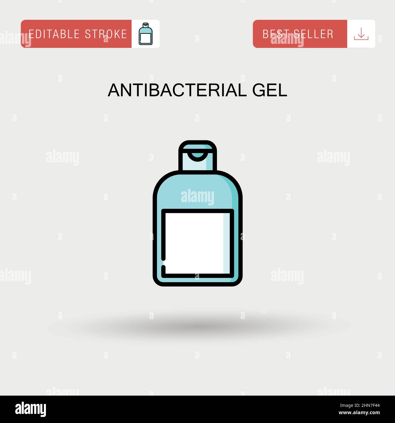 Icône de vecteur simple de gel antibactérien. Illustration de Vecteur