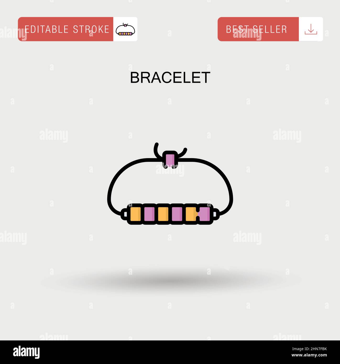Icône de vecteur simple de bracelet. Illustration de Vecteur