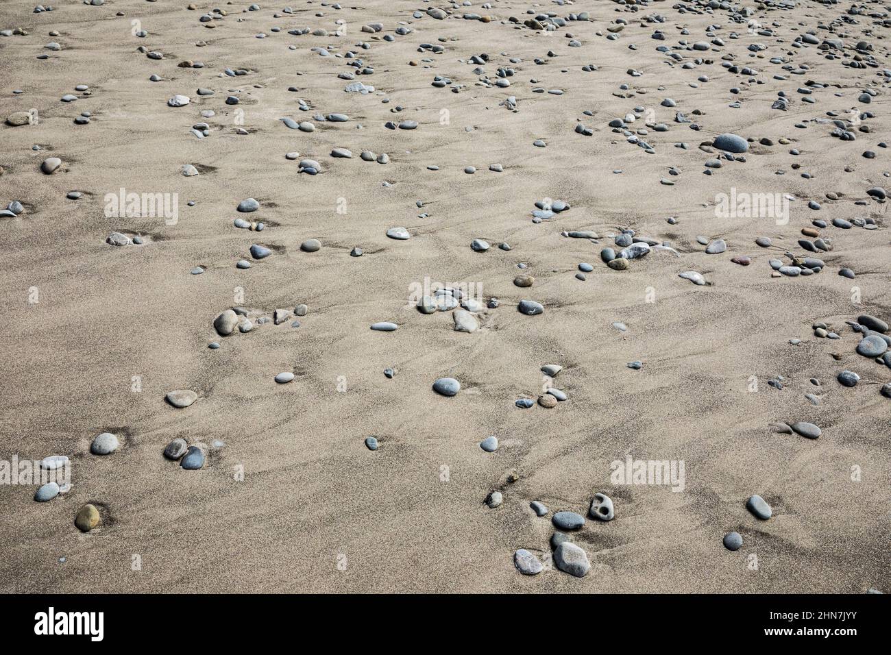 Rochers et sable, plage de Mosquito Creek, côte olympique de Washington. ÉTATS-UNIS Banque D'Images