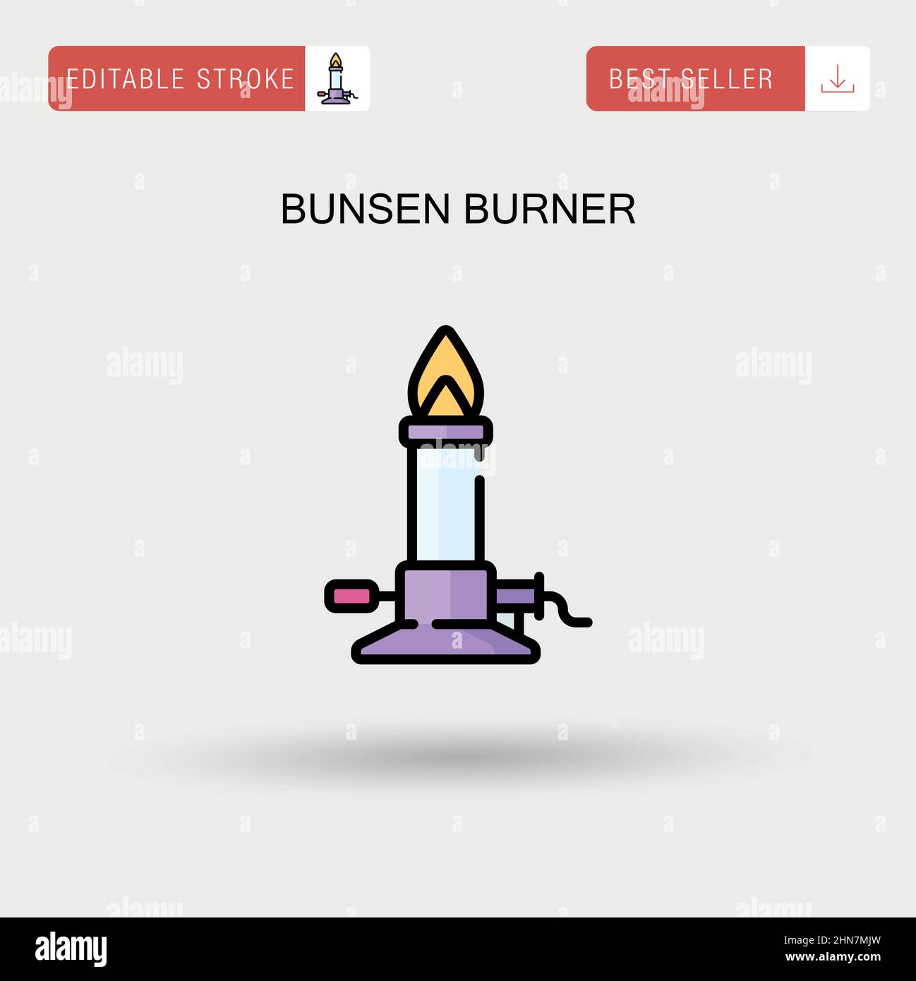 Icône de vecteur simple Bunsen Burner. Illustration de Vecteur