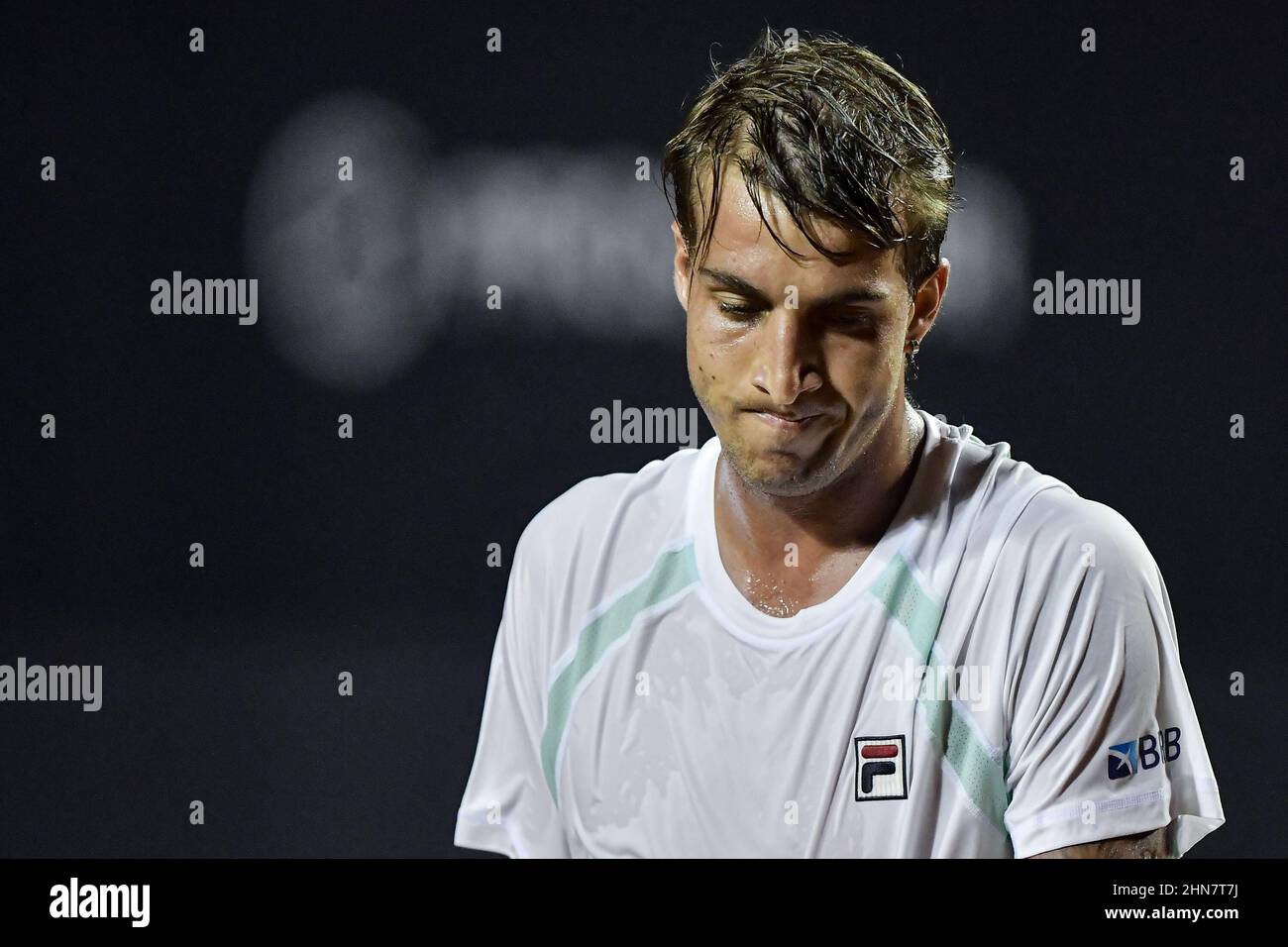 Rio de Janeiro, Brésil. 14th févr. 2022. RJ - Rio de Janeiro - 02/14/2022 - RIO OPEN 2022 - le joueur de tennis brésilien Felipe Meligeni Alves lors d'un match contre le joueur de tennis serbe Miomir Kecmanovi&#X107; Dans la cour centrale au Jockey Club Brasileiro, pour le Rio Open 2022 ATP 500, stade du circuit mondial des baskets. Photo: Thiago Ribeiro/AGIF/Sipa USA crédit: SIPA USA/Alay Live News Banque D'Images