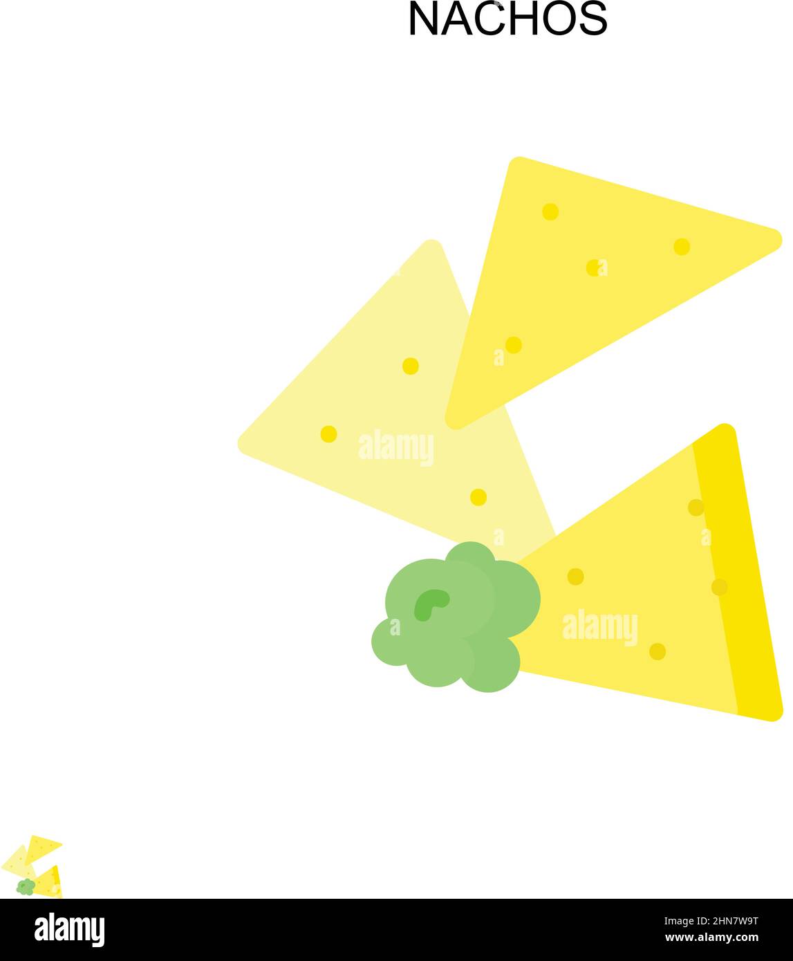 Icône de vecteur simple nachos.Modèle de conception de symbole d'illustration pour élément d'interface utilisateur Web mobile. Illustration de Vecteur