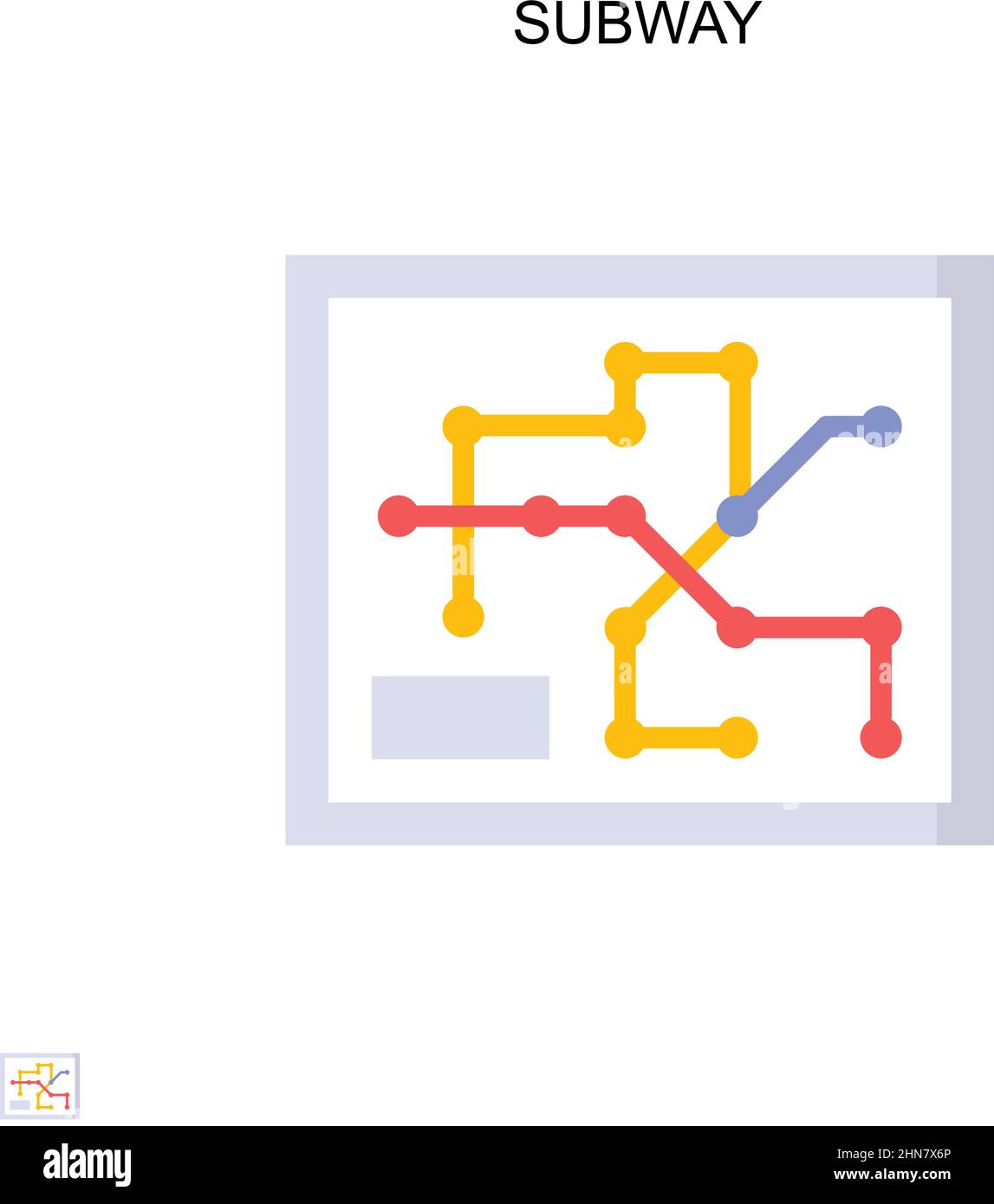 Icône de vecteur simple de métro.Modèle de conception de symbole d'illustration pour élément d'interface utilisateur Web mobile. Illustration de Vecteur