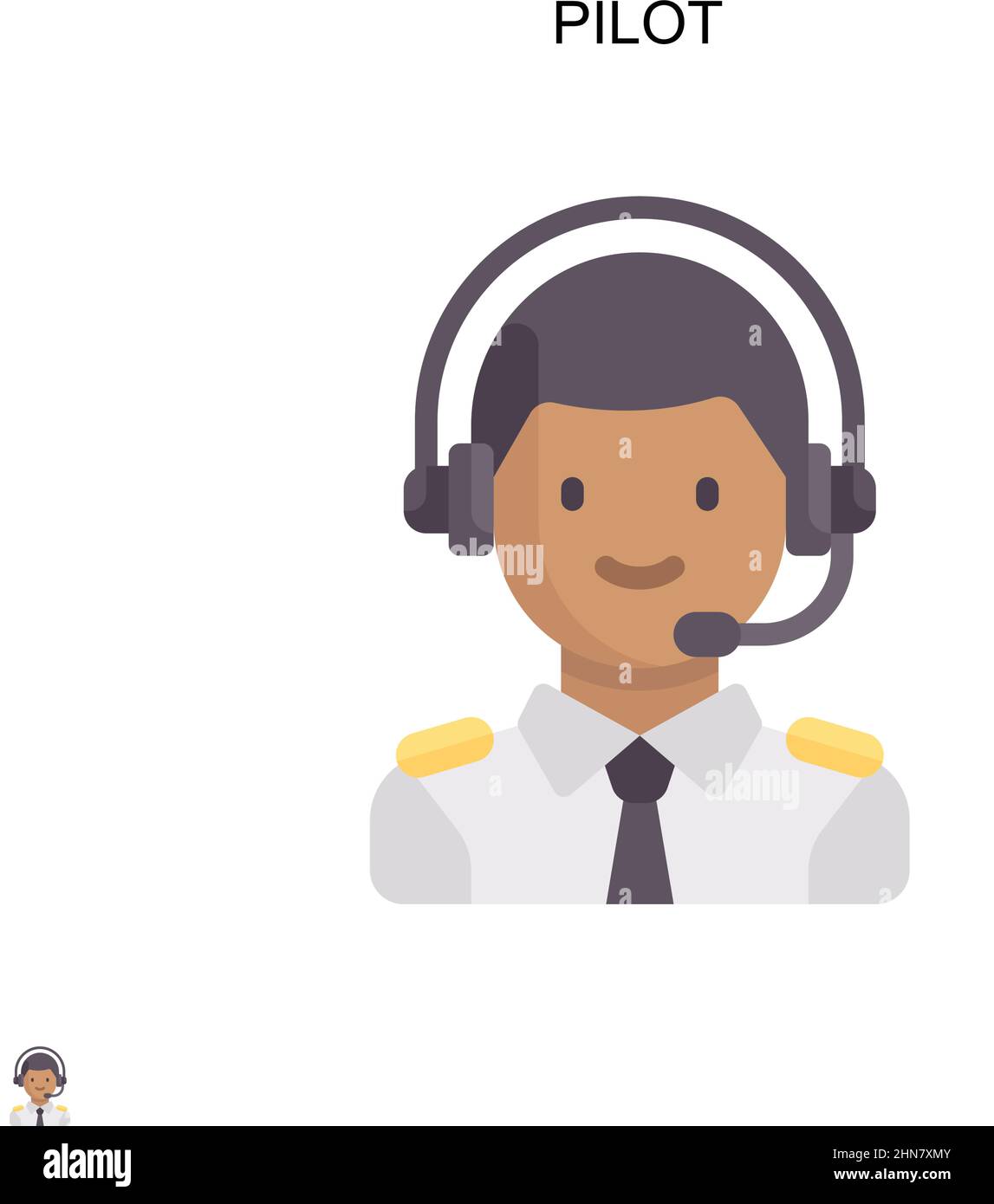 Icône de vecteur simple pilote.Modèle de conception de symbole d'illustration pour élément d'interface utilisateur Web mobile. Illustration de Vecteur