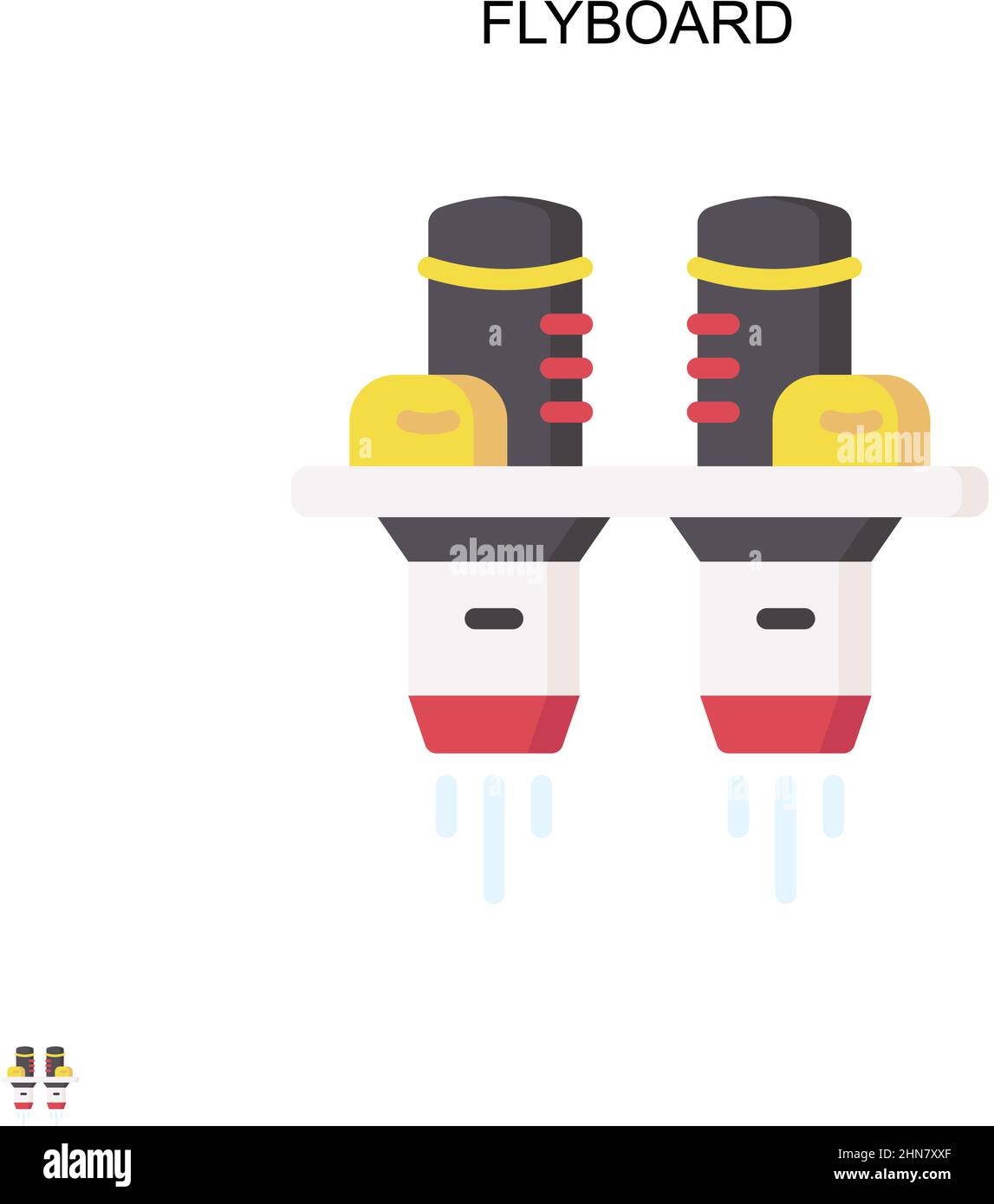 Icône de vecteur simple flyboard. Modèle de conception de symbole d'illustration pour élément d'interface utilisateur Web mobile. Illustration de Vecteur