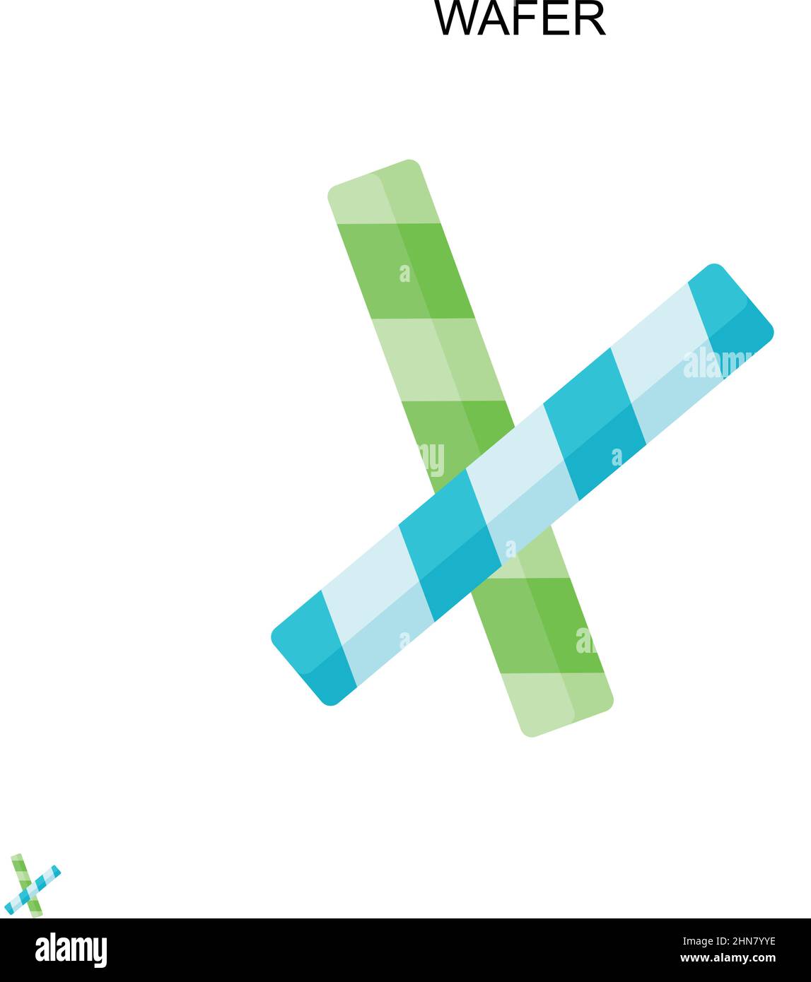 Icône de vecteur simple de wafer. Modèle de conception de symbole d'illustration pour élément d'interface utilisateur Web mobile. Illustration de Vecteur