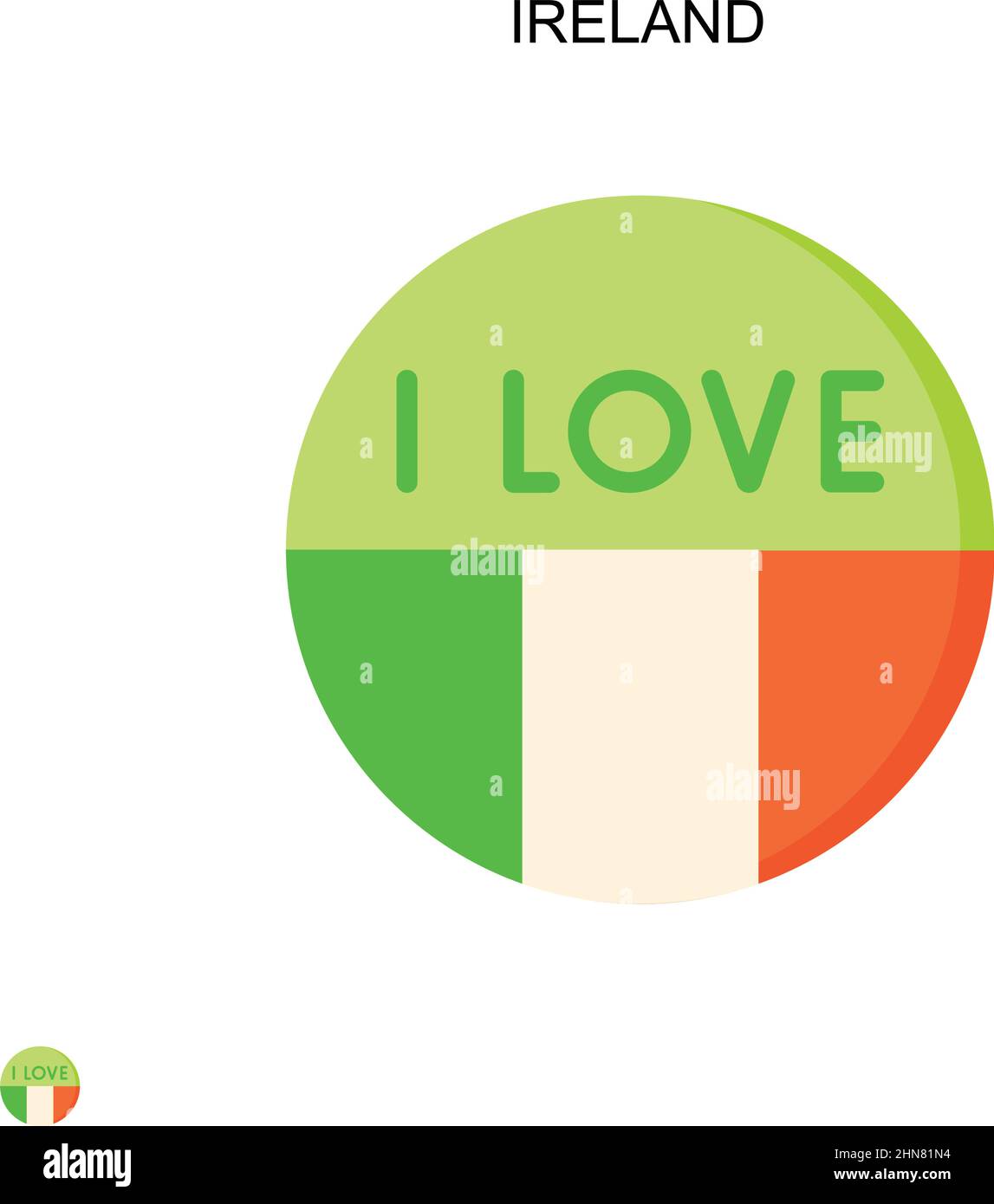 Irlande icône de vecteur simple. Modèle de conception de symbole d'illustration pour élément d'interface utilisateur Web mobile. Illustration de Vecteur