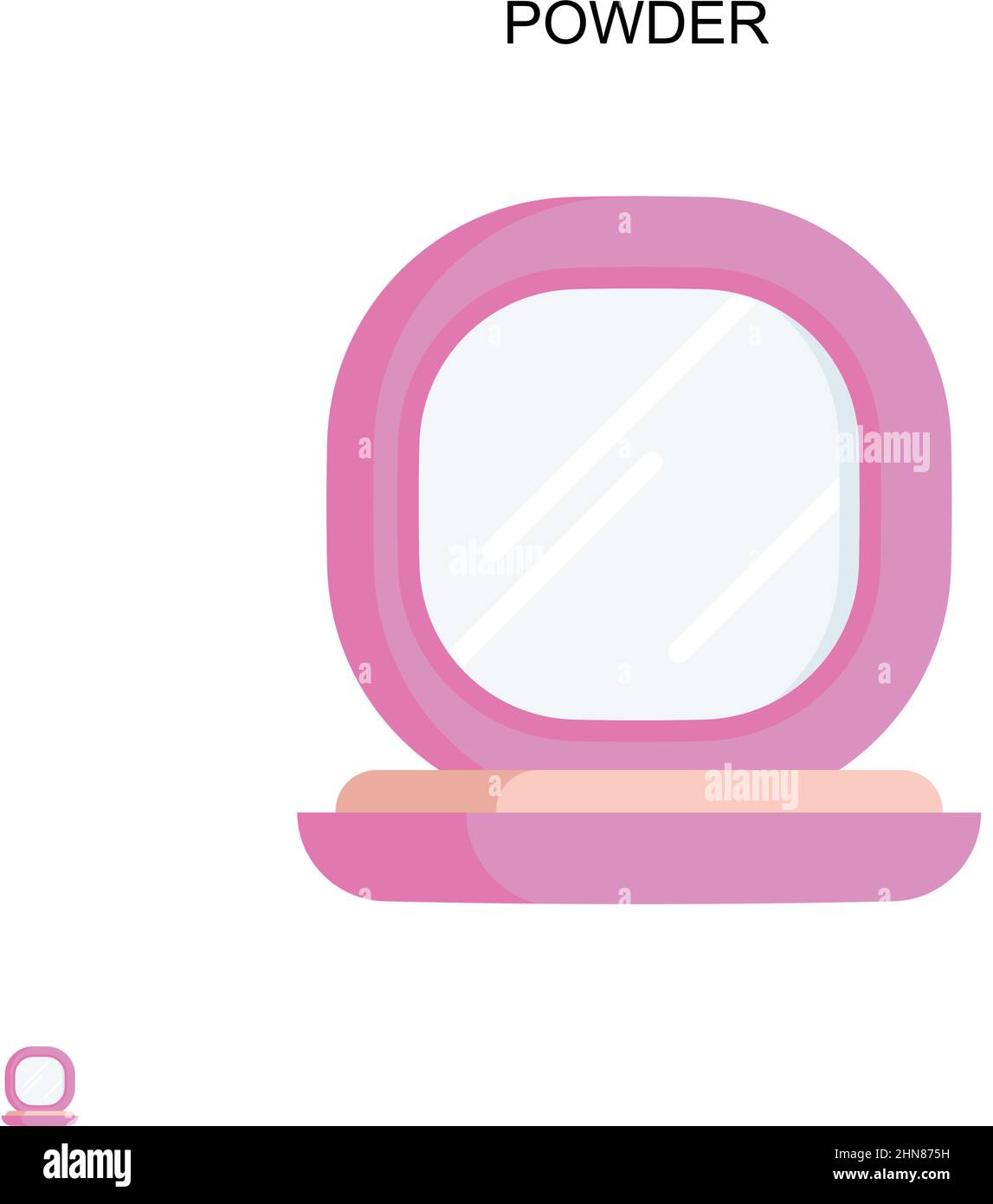 Icône de vecteur simple en poudre.Modèle de conception de symbole d'illustration pour élément d'interface utilisateur Web mobile. Illustration de Vecteur