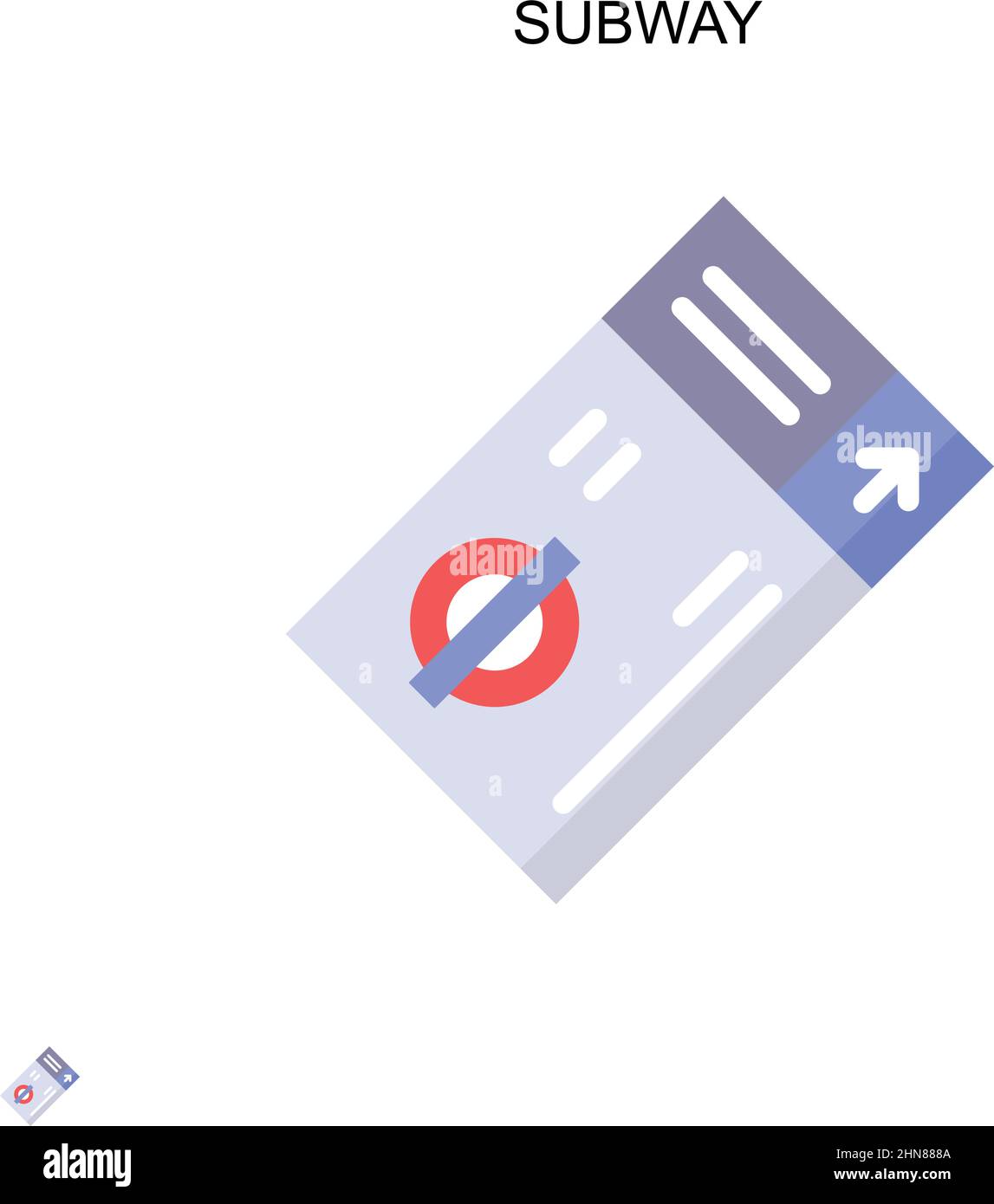 Icône de vecteur simple de métro.Modèle de conception de symbole d'illustration pour élément d'interface utilisateur Web mobile. Illustration de Vecteur