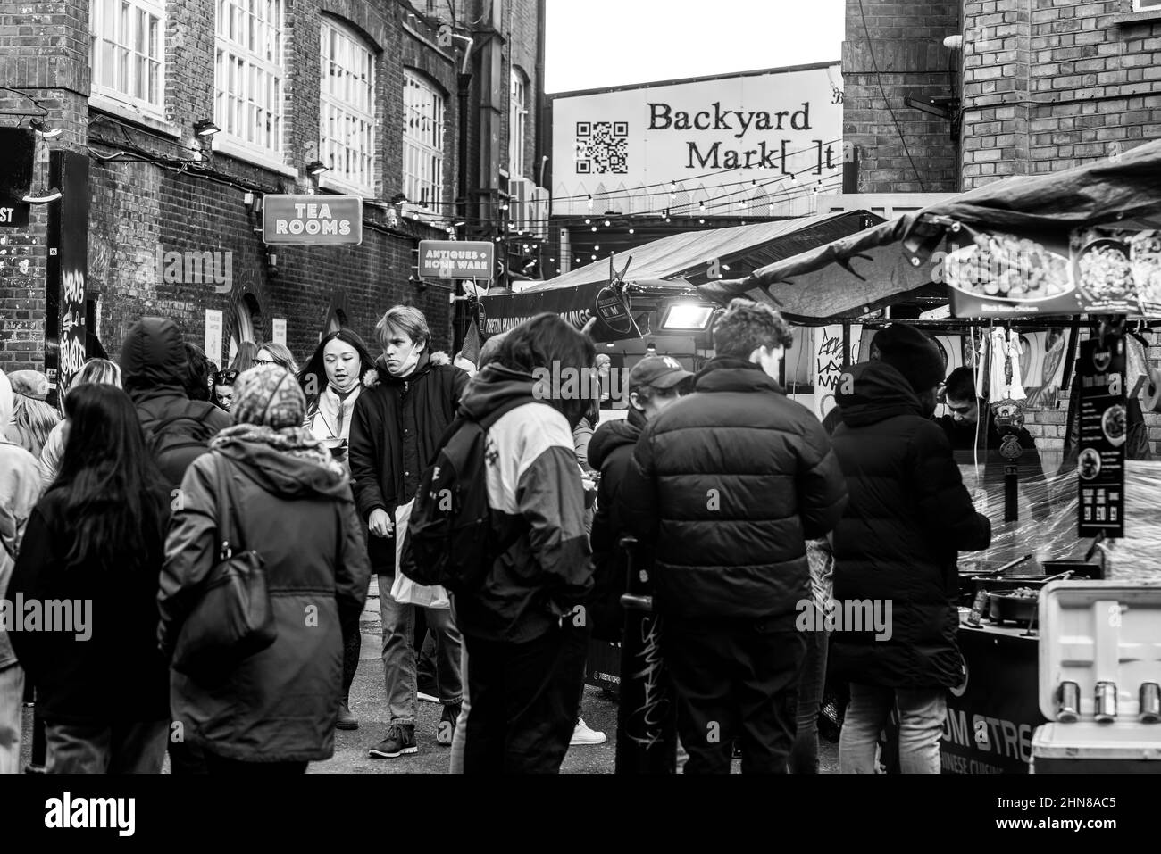 Londres autour de Brick Lane Eat End Banque D'Images