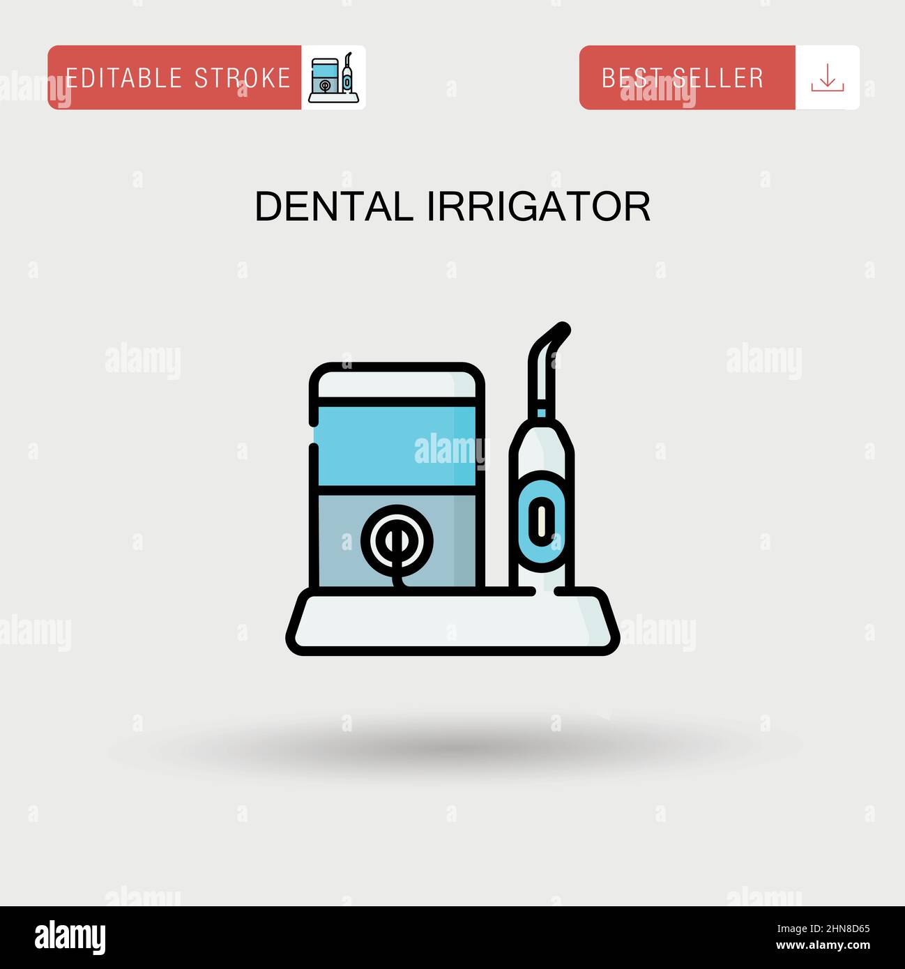 Icône de vecteur simple d'irrigateur dentaire. Illustration de Vecteur