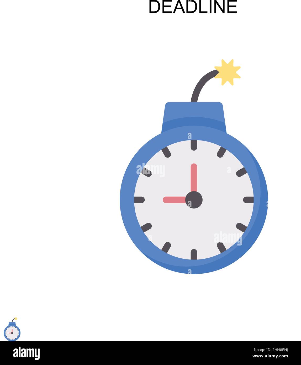 Icône de vecteur simple d'échéance.Modèle de conception de symbole d'illustration pour élément d'interface utilisateur Web mobile. Illustration de Vecteur