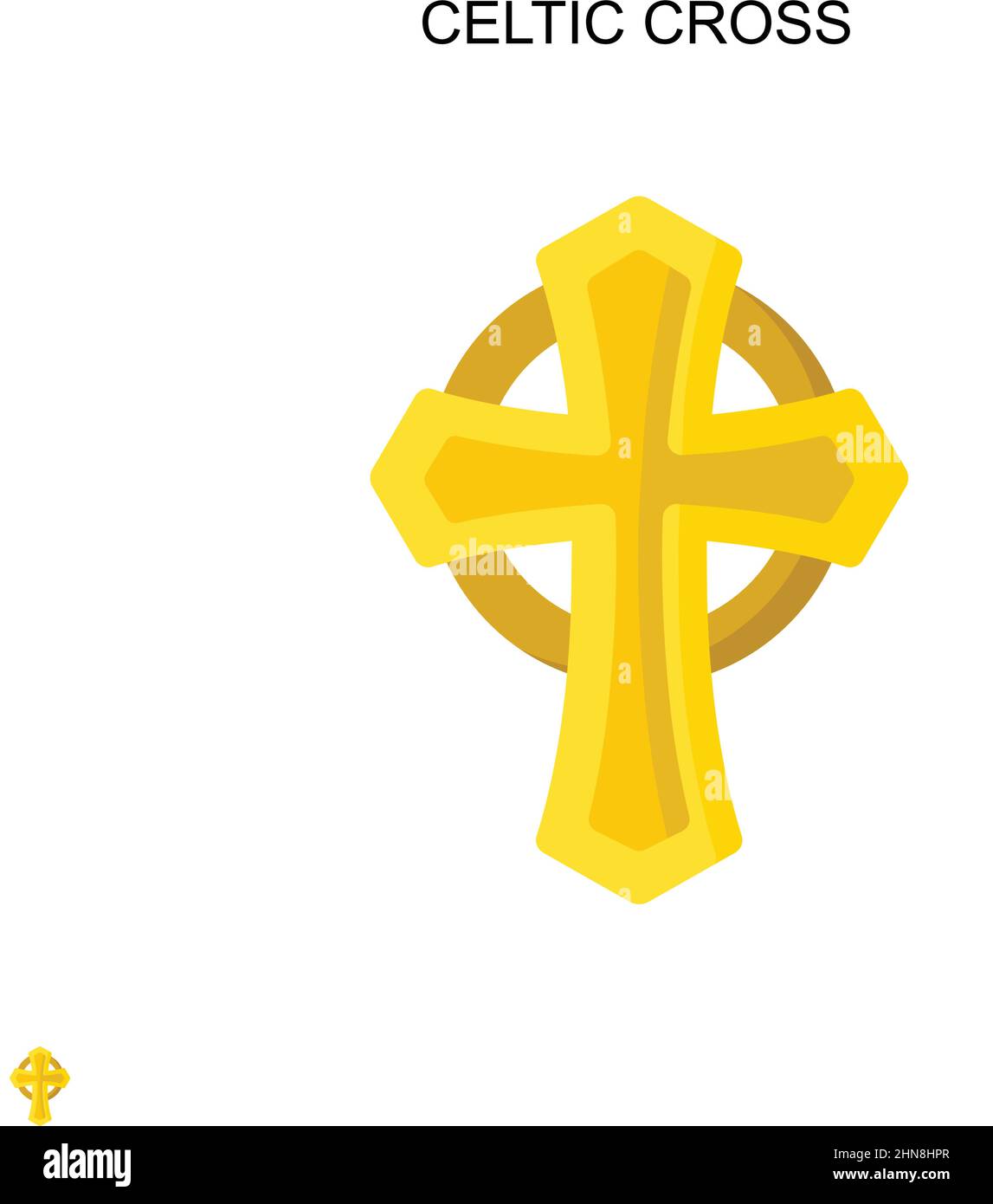 Icône de vecteur simple Celtic Cross. Modèle de conception de symbole d'illustration pour élément d'interface utilisateur Web mobile. Illustration de Vecteur