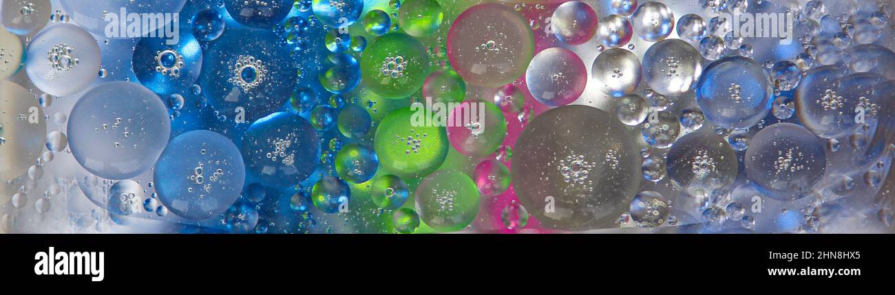 Arrière-plan abstrait cosmique. La sctructure abstraite de la molécule. Bulle d'eau. Couleurs bleu Banque D'Images