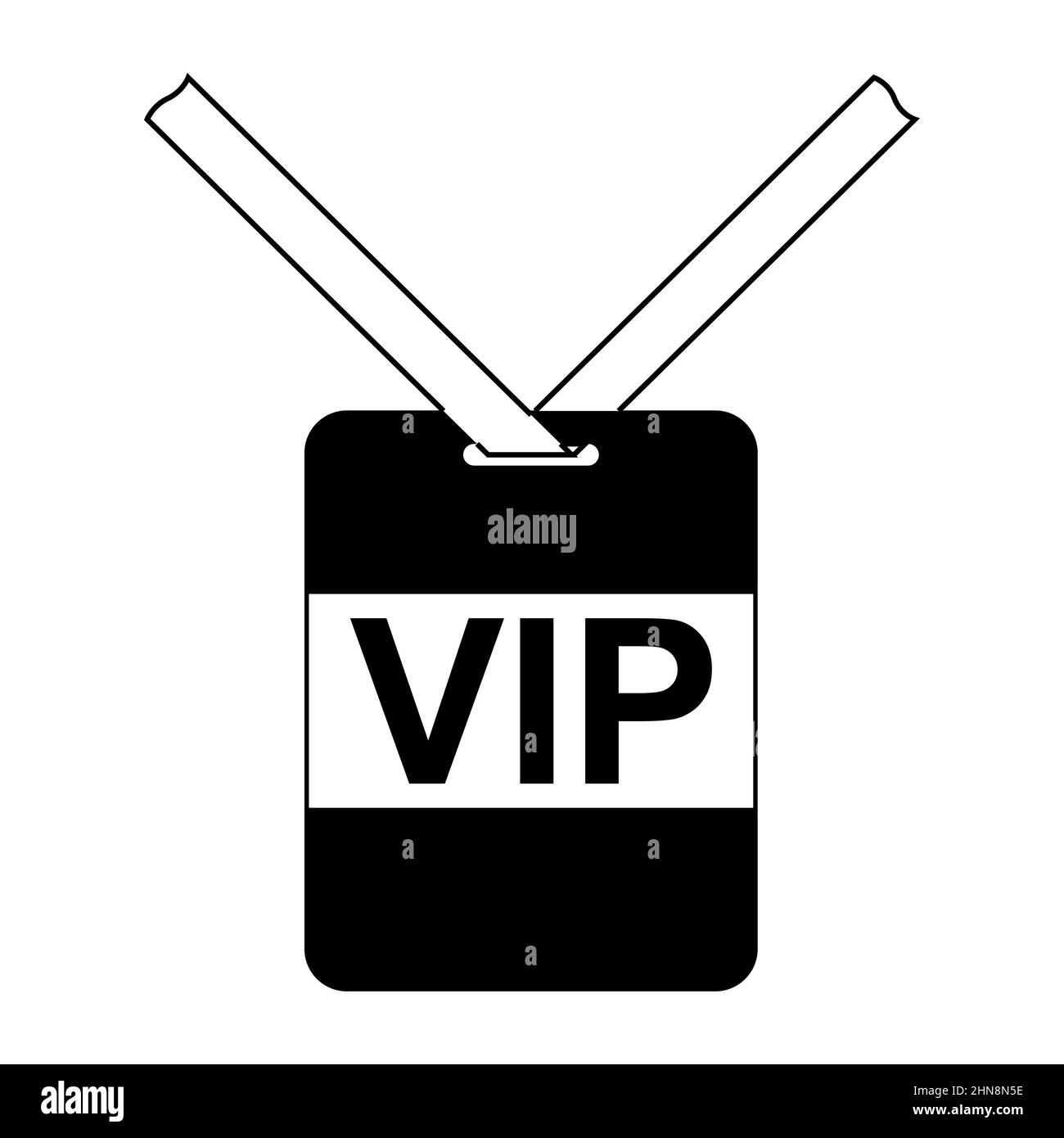 Étiquette de cou VIP, icône de badge de personne très importante Illustration de Vecteur