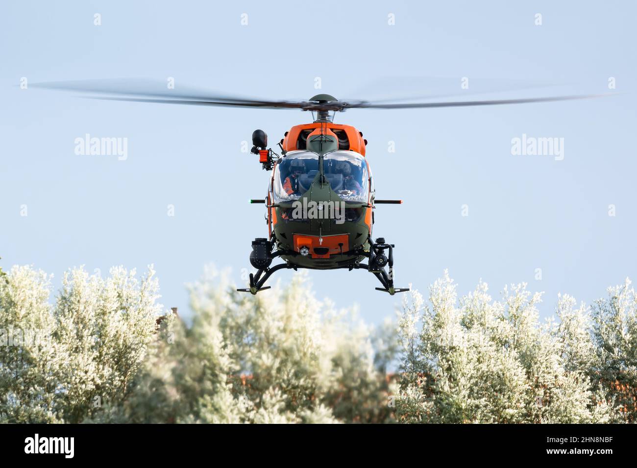 Un hélicoptère de recherche et de sauvetage Airbus H145M du corps d'aviation de l'armée allemande. Banque D'Images