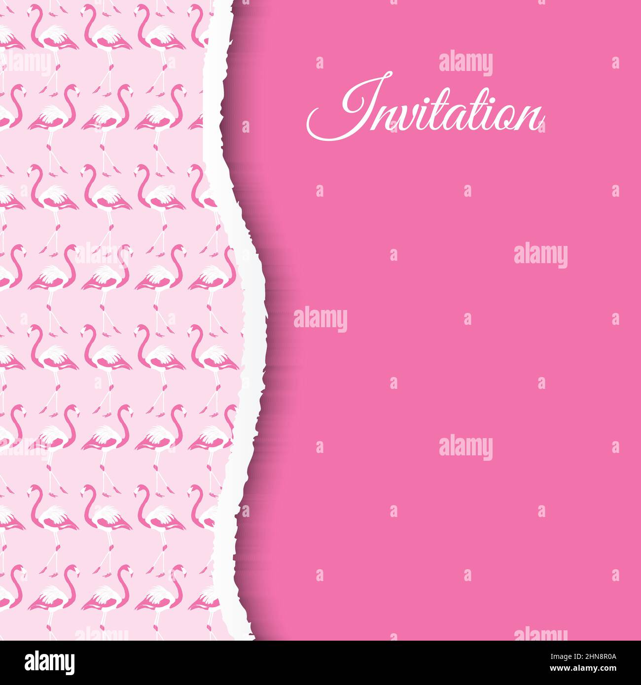Bannière rose Flamingo Illustration de Vecteur