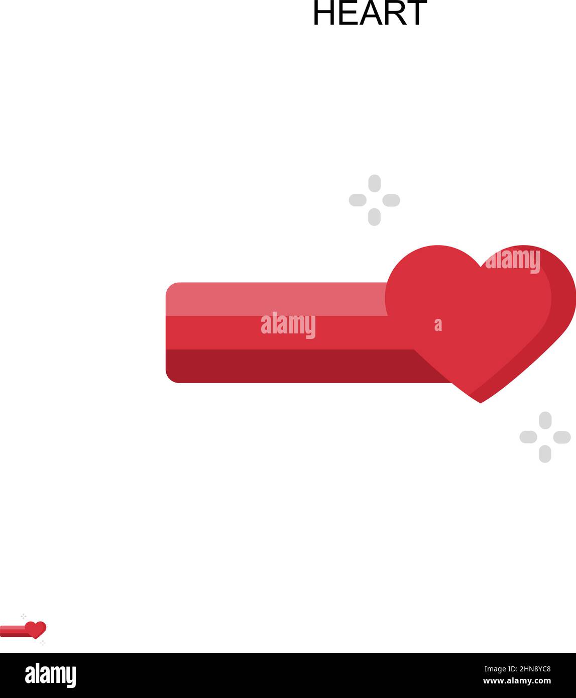 Icône vecteur simple coeur.Modèle de conception de symbole d'illustration pour élément d'interface utilisateur Web mobile. Illustration de Vecteur