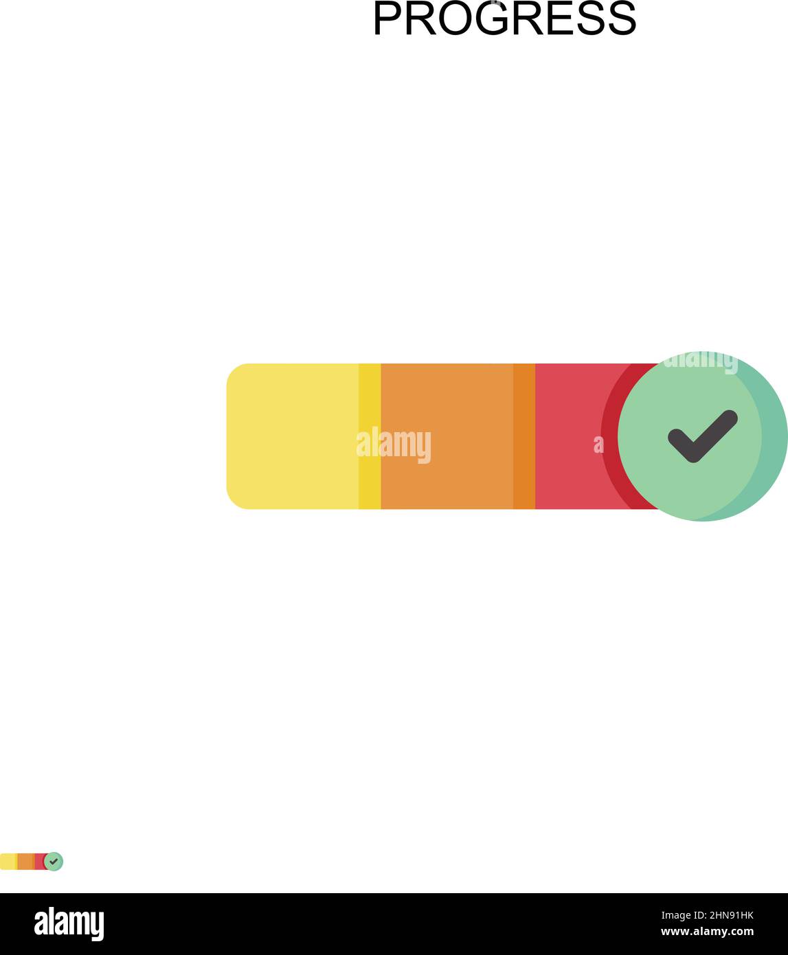 Icône de vecteur simple de progression. Modèle de conception de symbole d'illustration pour élément d'interface utilisateur Web mobile. Illustration de Vecteur