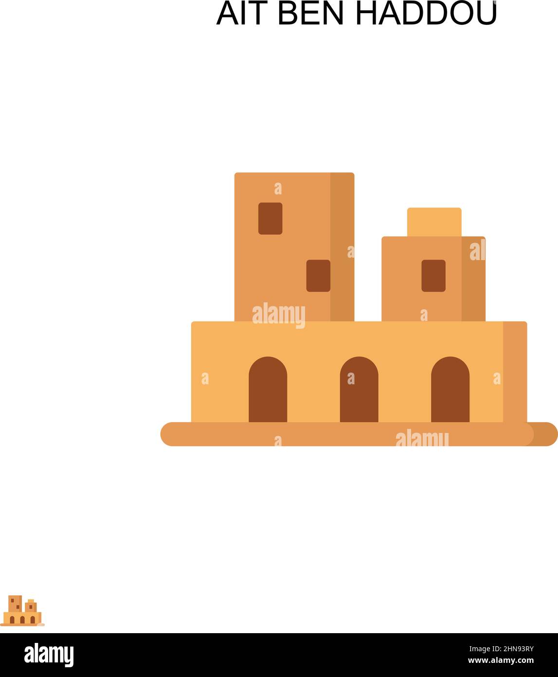 Ait ben haddou icône de vecteur simple. Modèle de conception de symbole d'illustration pour élément d'interface utilisateur Web mobile. Illustration de Vecteur Ait ben haddou icône de vecteur simple. Modèle de conception de symbole d'illustration pour élément d'interface utilisateur Web mobile. Illustration de Vecteur