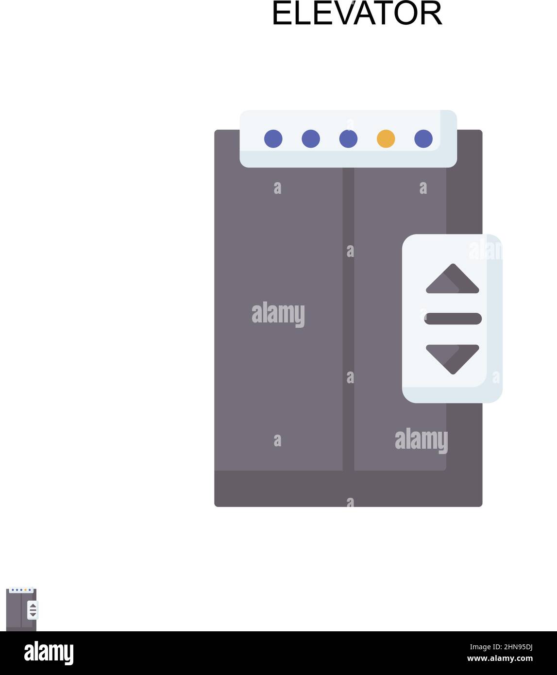 Icône de vecteur simple de l'ascenseur.Modèle de conception de symbole d'illustration pour élément d'interface utilisateur Web mobile. Illustration de Vecteur