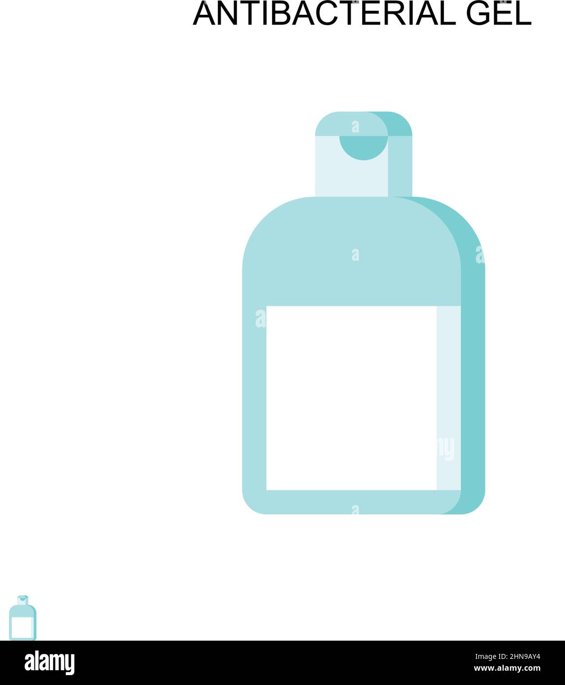 Icône de vecteur simple de gel antibactérien. Modèle de conception de symbole d'illustration pour élément d'interface utilisateur Web mobile. Illustration de Vecteur