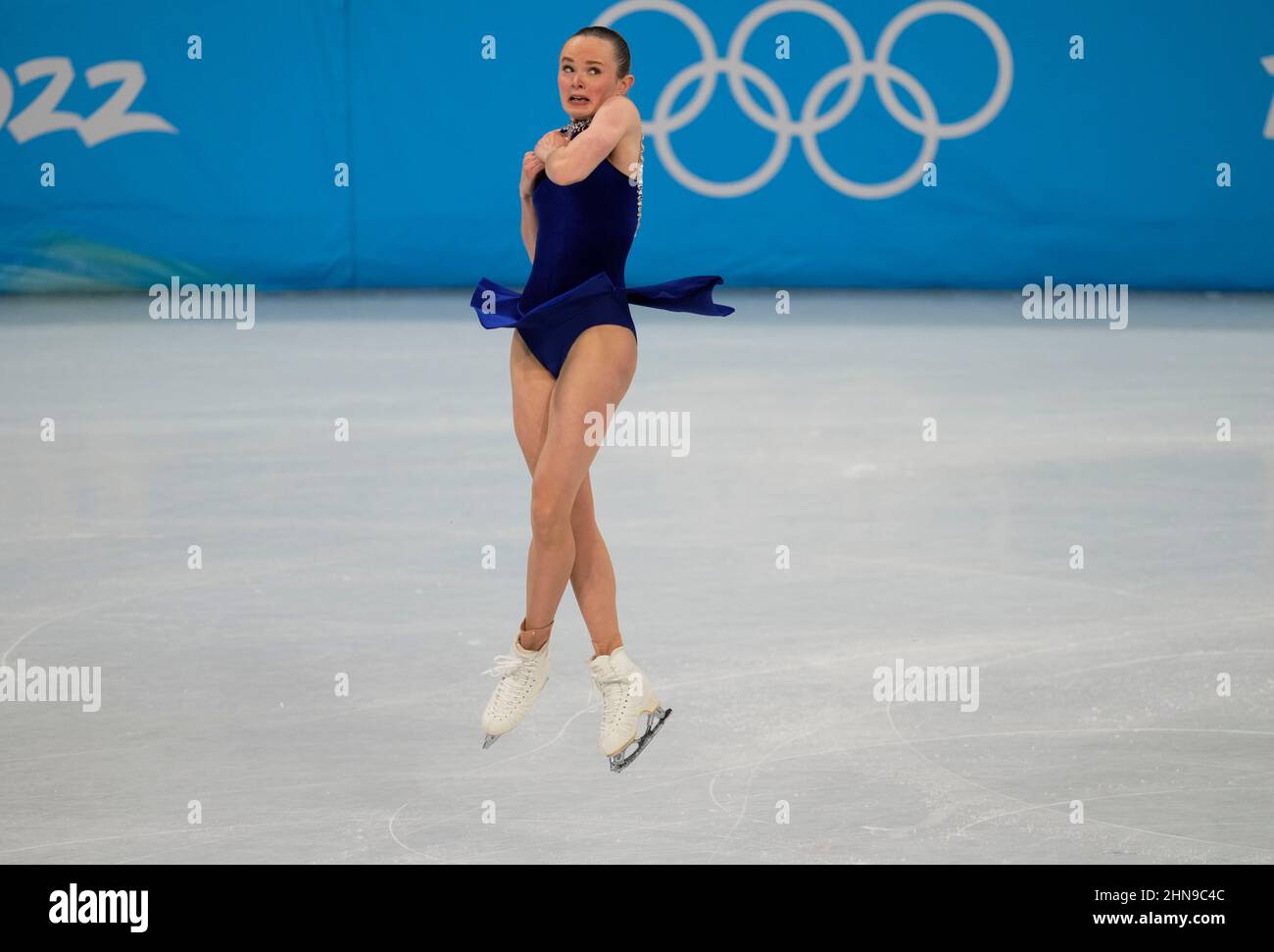 Beijing, Chine, Jeux olympiques d'hiver de 2022, 15 février 2022 : Mariah Bell des États-Unis pendant le patinage artistique au stade intérieur Capital. Prix Kim/CSM. Crédit : CAL Sport Media/Alay Live News Banque D'Images