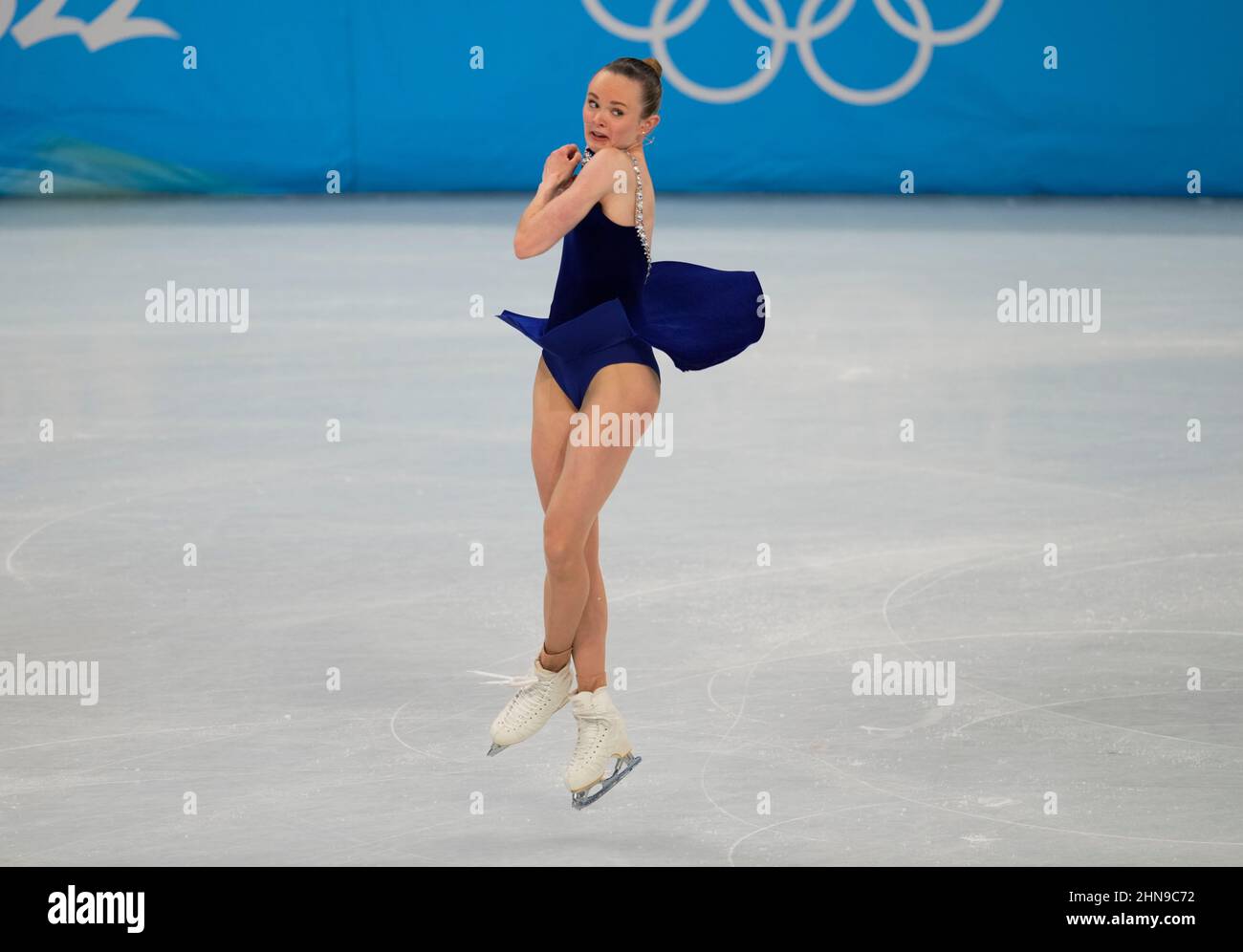 Beijing, Chine, Jeux olympiques d'hiver de 2022, 15 février 2022 : Mariah Bell des États-Unis pendant le patinage artistique au stade intérieur Capital. Prix Kim/CSM. Crédit : CAL Sport Media/Alay Live News Banque D'Images