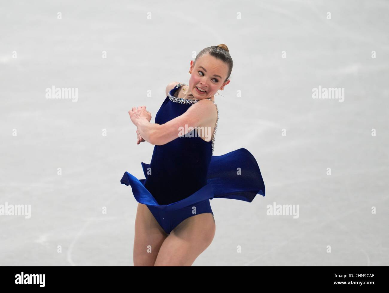Beijing, Chine, Jeux olympiques d'hiver de 2022, 15 février 2022 : Mariah Bell des États-Unis pendant le patinage artistique au stade intérieur Capital. Prix Kim/CSM. Crédit : CAL Sport Media/Alay Live News Banque D'Images