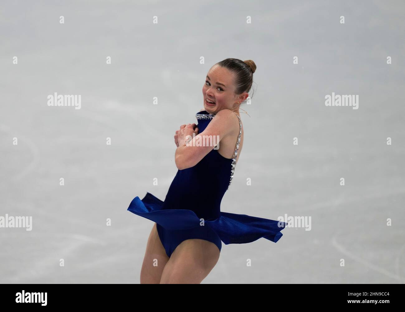 Beijing, Chine, Jeux olympiques d'hiver de 2022, 15 février 2022 : Mariah Bell des États-Unis pendant le patinage artistique au stade intérieur Capital. Prix Kim/CSM. Crédit : CAL Sport Media/Alay Live News Banque D'Images