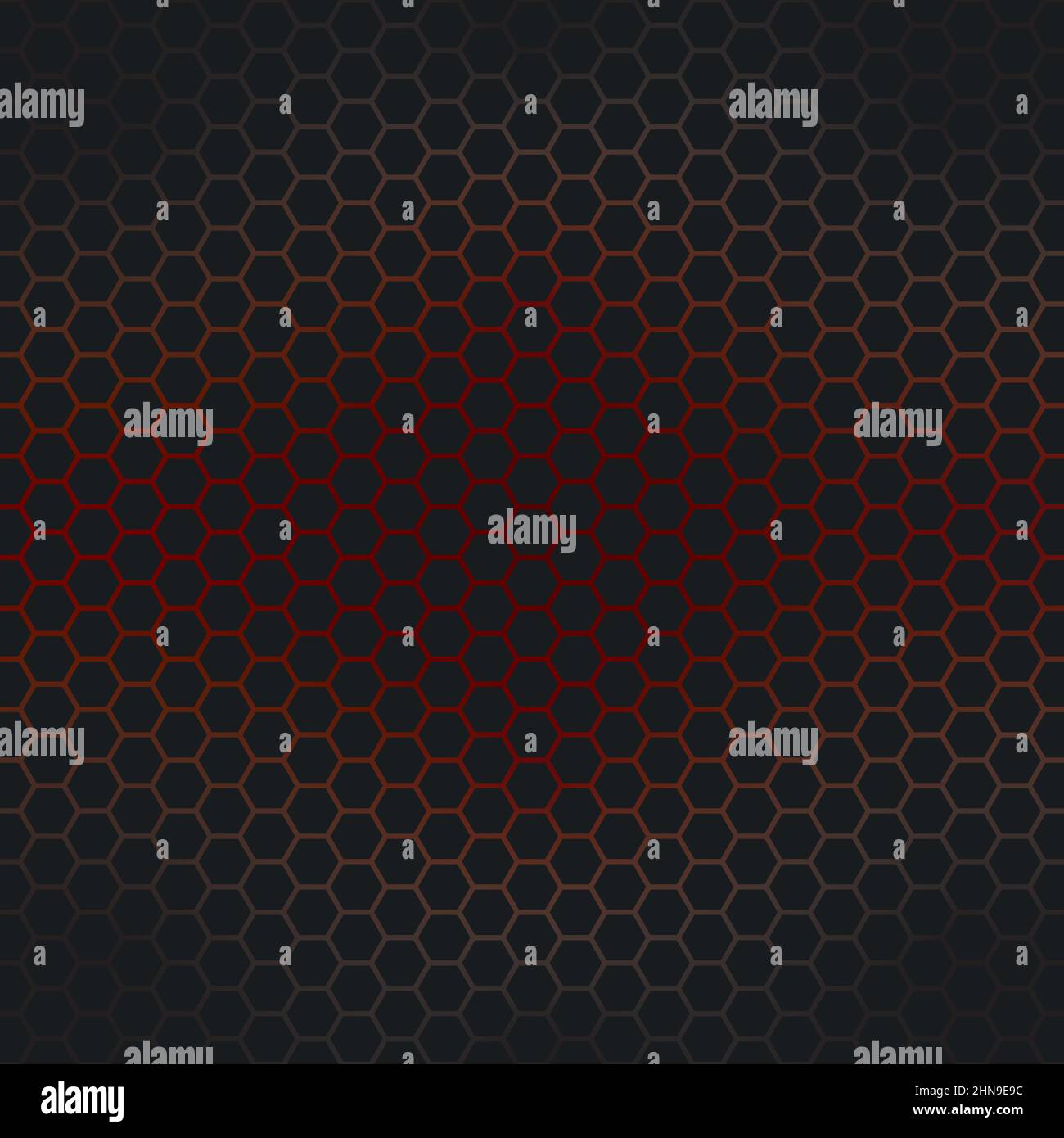 Motif abstrait, noir et mosaïque hexagonale. Cadres sombres et rouges arrière-plan texturé hexagonal de couleur noire et rouge. Illustration vectorielle Illustration de Vecteur