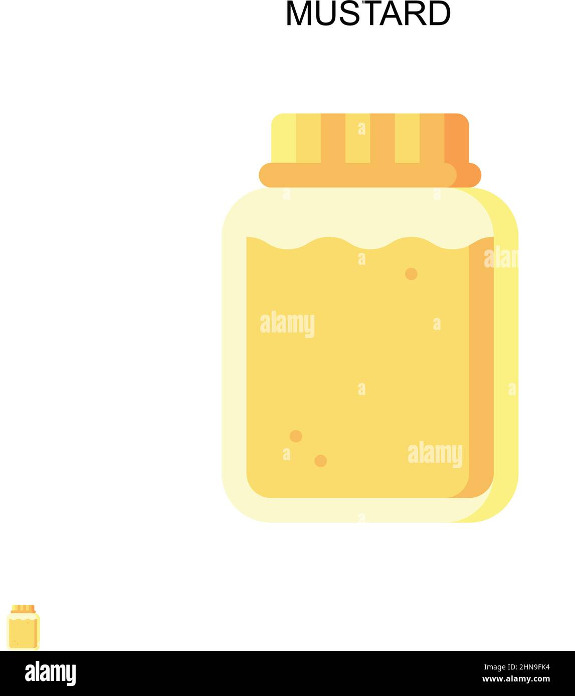 Icône de vecteur simple moutarde.Modèle de conception de symbole d'illustration pour élément d'interface utilisateur Web mobile. Illustration de Vecteur