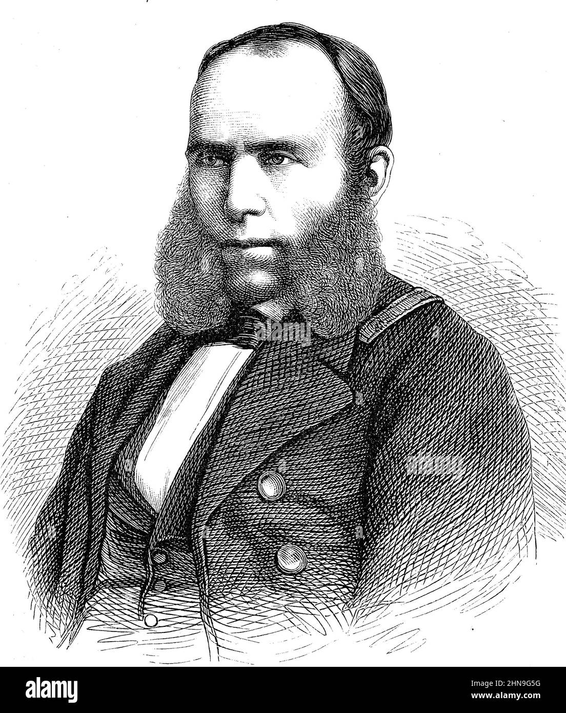 Wilhelm von Tegetthoff (* 23. Dezember 1827- 7. Avril 1871 à Vienne) war Vizeamral und Kommandant der österreichischen bzw. Österreichisch-ungarischen Kriegsmarine / Wilhelm von Tegetthoff (* 23 décembre 1827 - 7 avril 1871 à Vienne) était un vice-amiral et commandant de la marine autrichienne et austro-hongroise, Historisch, historique, numérique reproduction améliorée d'un original du 19th siècle / restauration numérique Reprodukeiner Originalvoraus 19. Jahrhundert, genaues Originaldatum nicht bekannt Banque D'Images