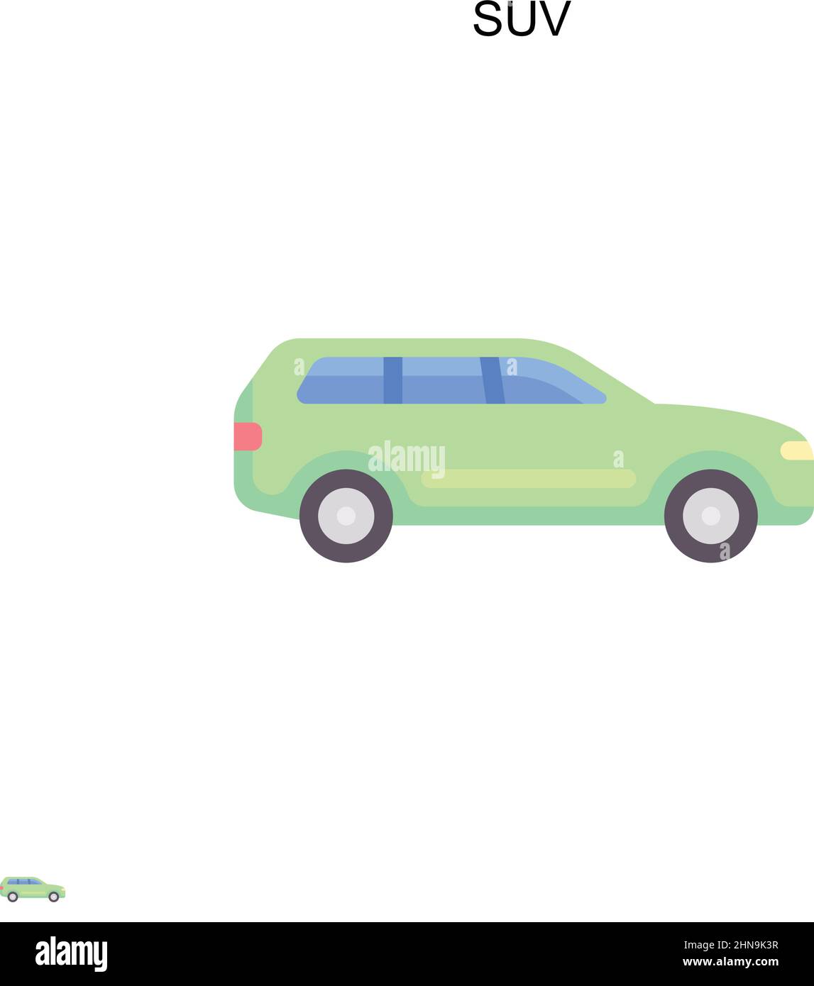 Icône de vecteur simple SUV.Modèle de conception de symbole d'illustration pour élément d'interface utilisateur Web mobile. Illustration de Vecteur