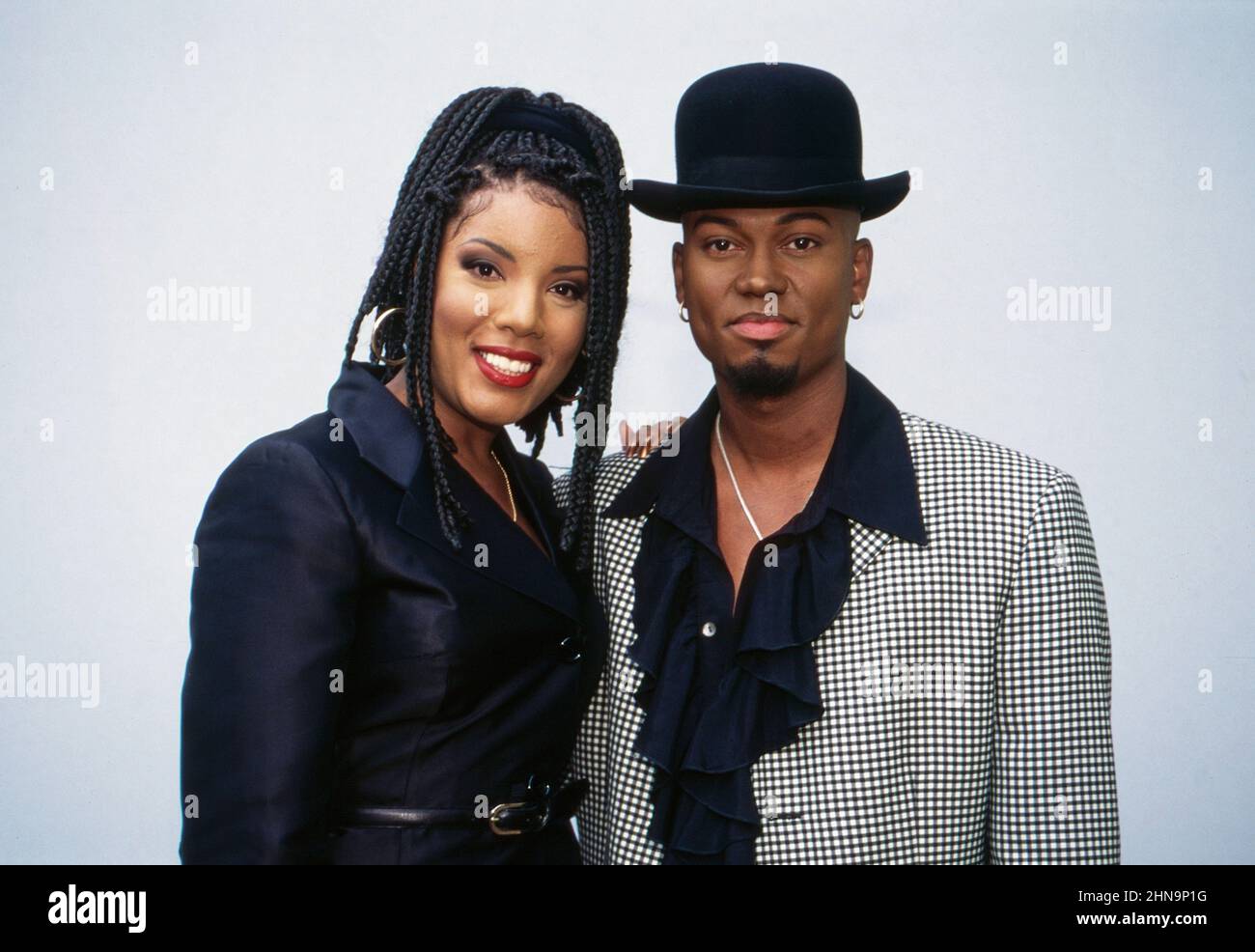 La touche, deutsch-amerikanisches Eurodance Duo, Melanie Thornton und Lane McCray, 1995. La Bouche, duo franco-américain danco, Melanie Thornton et Lane McCray, 1995. Banque D'Images