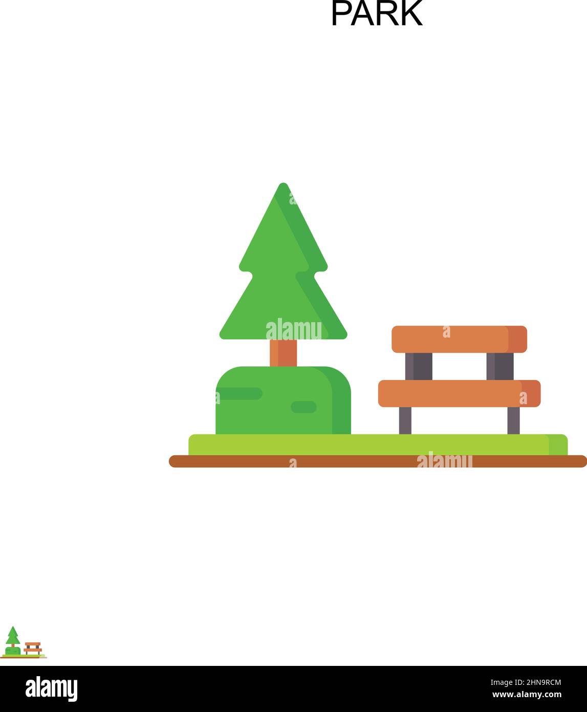 Icône Park simple Vector.Modèle de conception de symbole d'illustration pour élément d'interface utilisateur Web mobile. Illustration de Vecteur