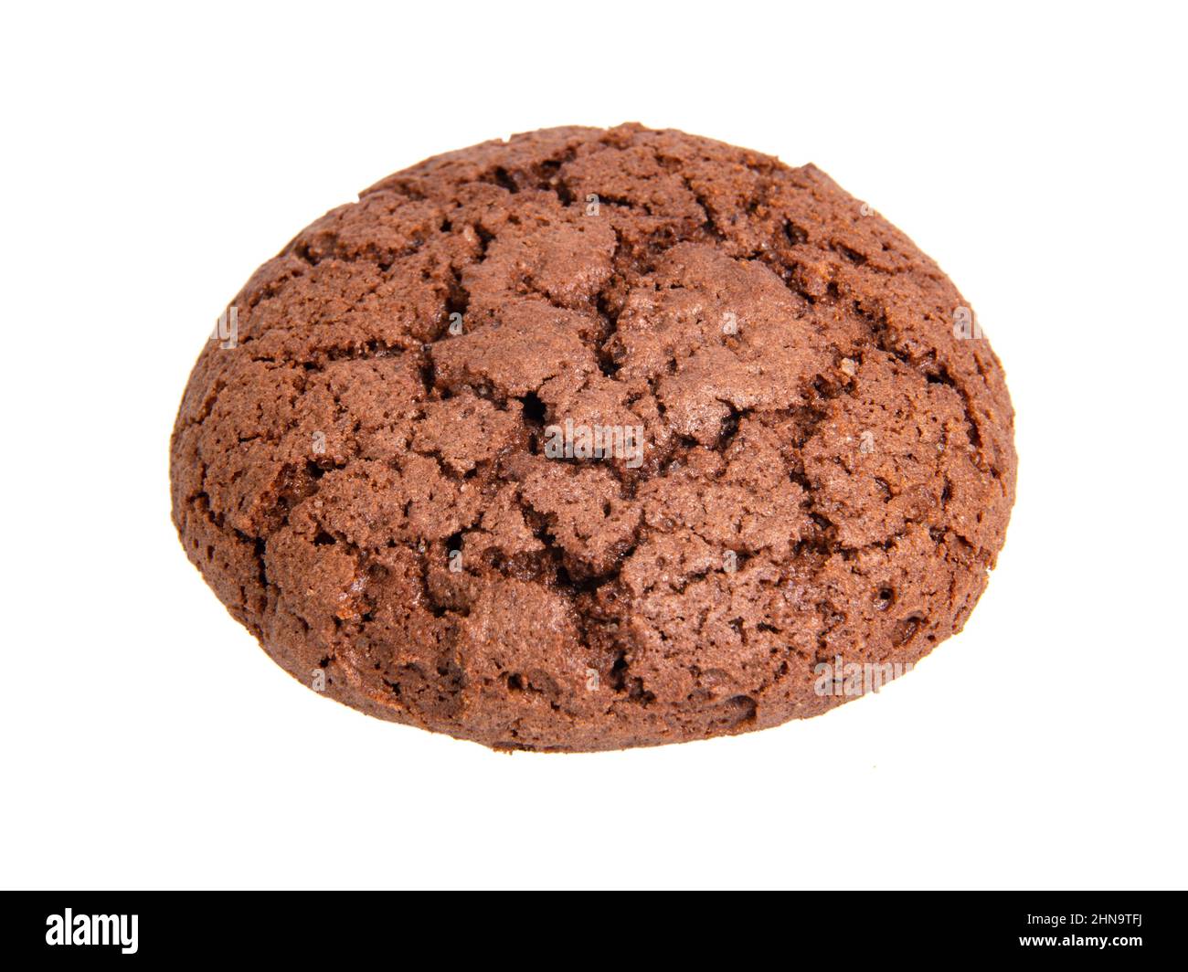 Chocolat noir américain un cookie isolé sur fond blanc Banque D'Images