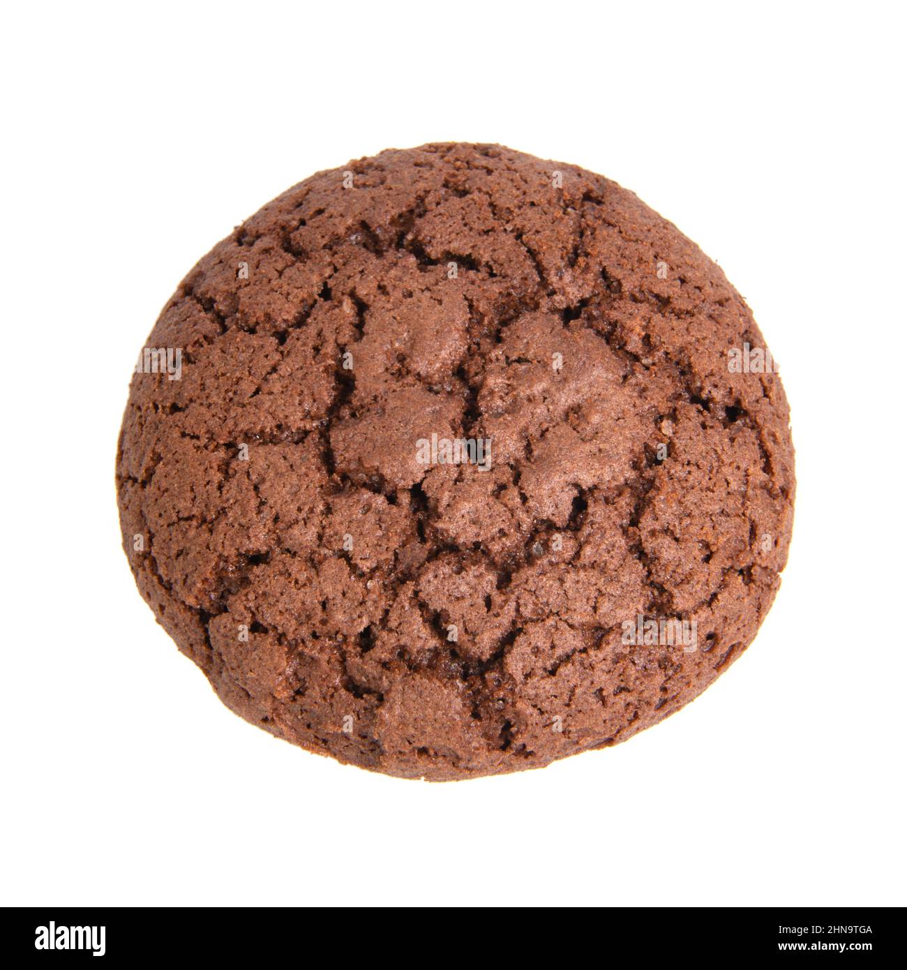Chocolat noir parfait américain un cookie isolé sur fond blanc Banque D'Images