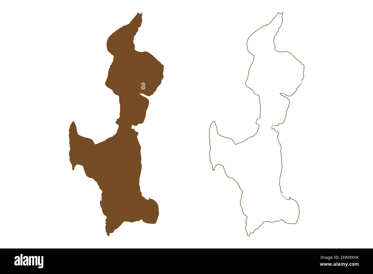 Île d'eDay (Royaume-Uni de Grande-Bretagne et d'Irlande du Nord, Écosse, archipel d'Orkney) carte illustration vectorielle, croquis griffés de l'île d'aide Illustration de Vecteur