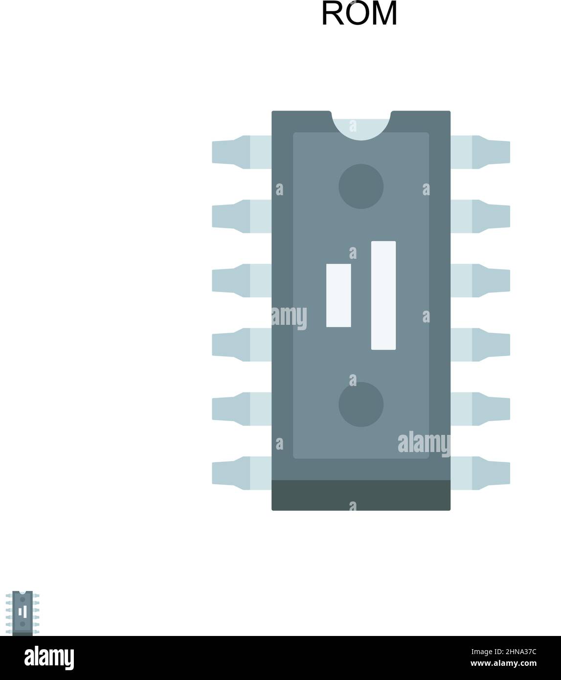 Icône de vecteur simple ROM. Modèle de conception de symbole d'illustration pour élément d'interface utilisateur Web mobile. Illustration de Vecteur