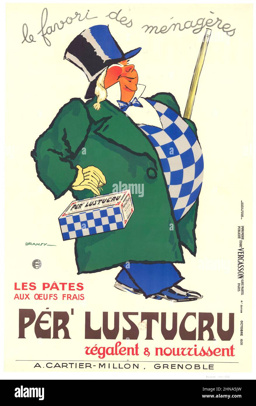 Jules Isnard Dransy - par Lustucru poster design - 1931 Banque D'Images