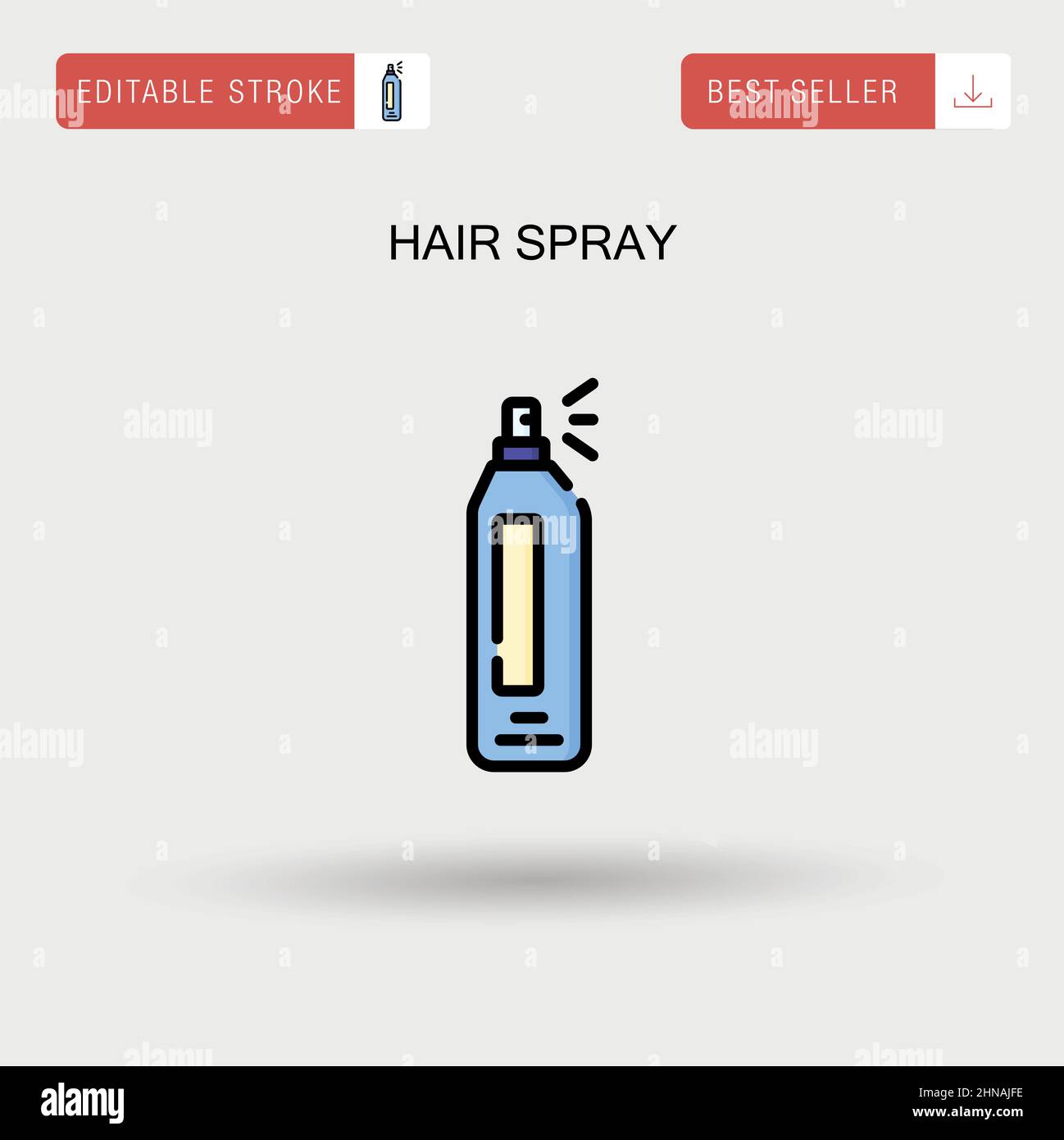 Spray pour cheveux icône vecteur simple. Illustration de Vecteur