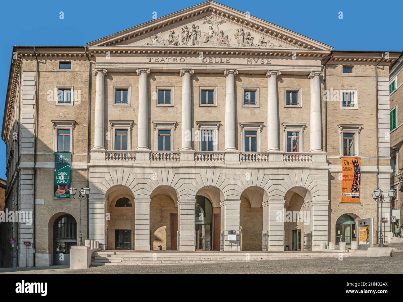 Teatro del Muse dans la vieille ville d'Ancona, Marche, italie Banque D'Images