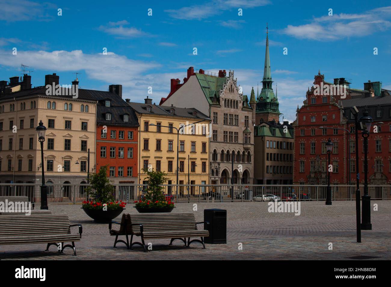 La vieille ville de Stockholm, Gamla Stan, la vue de l'île Riddarholmen, Stockholm, Suède Banque D'Images