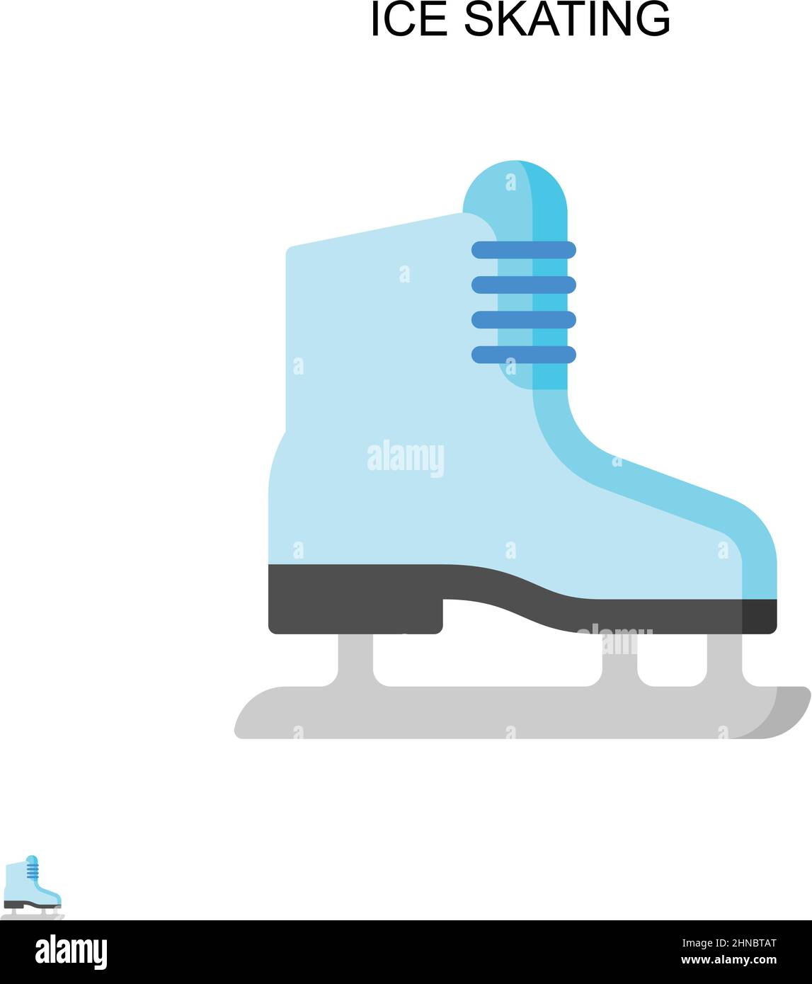 Icône de vecteur simple de patinage sur glace.Modèle de conception de symbole d'illustration pour élément d'interface utilisateur Web mobile. Illustration de Vecteur