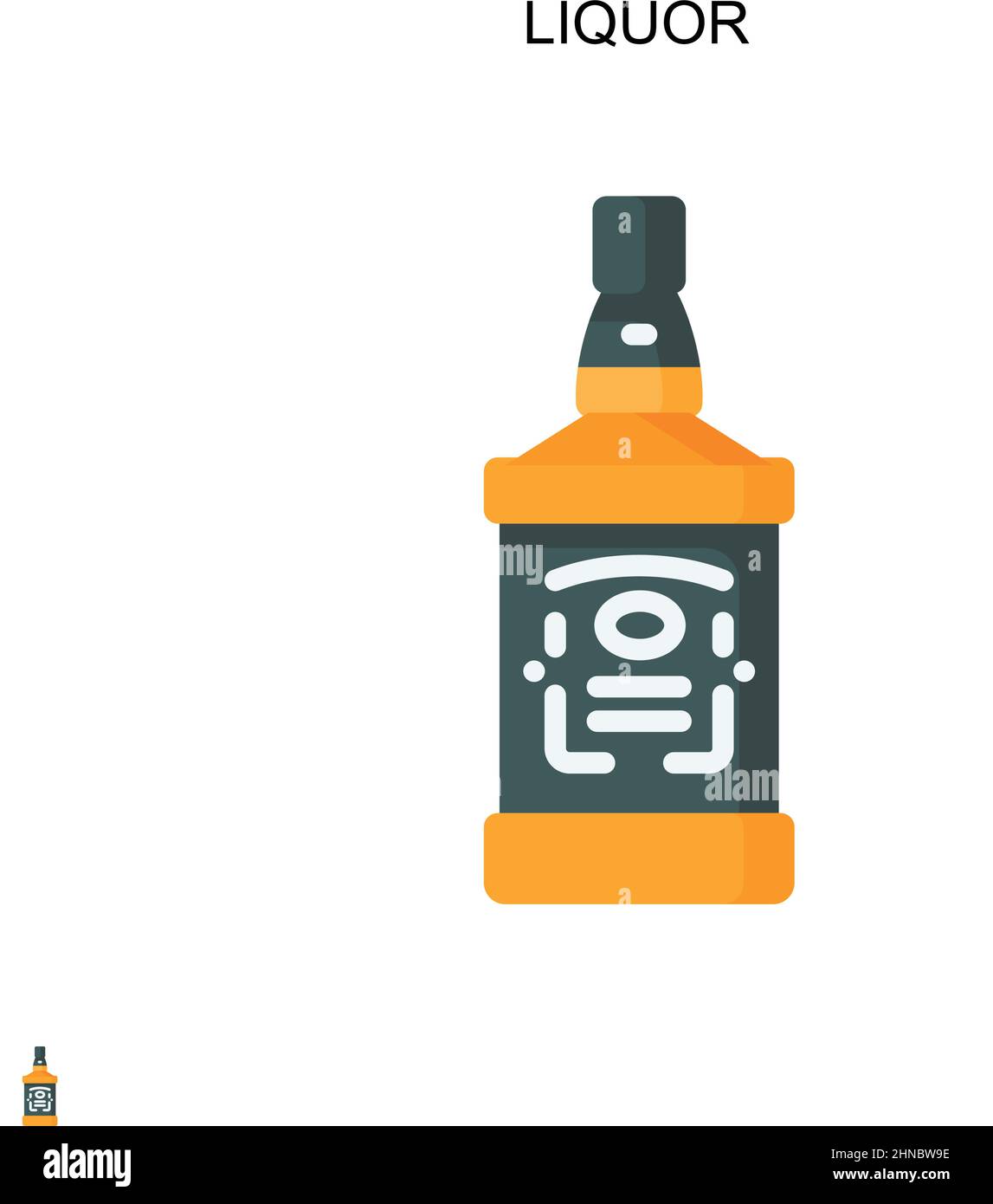 Icône de vecteur simple de liqueur.Modèle de conception de symbole d'illustration pour élément d'interface utilisateur Web mobile. Illustration de Vecteur