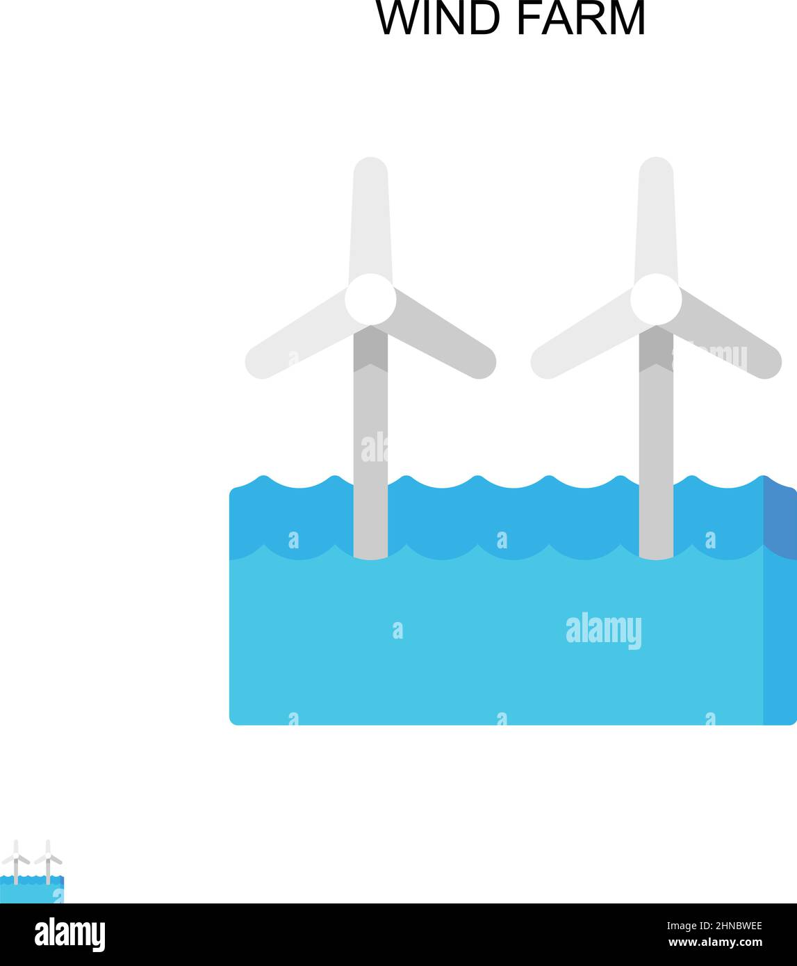 Icône de vecteur simple de ferme éolienne. Modèle de conception de symbole d'illustration pour élément d'interface utilisateur Web mobile. Illustration de Vecteur Icône de vecteur simple de ferme éolienne. Modèle de conception de symbole d'illustration pour élément d'interface utilisateur Web mobile. Illustration de Vecteur