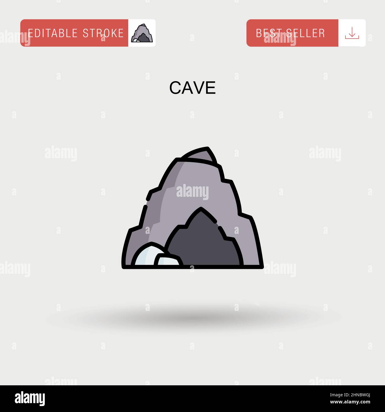 Icône de vecteur simple Cave. Illustration de Vecteur