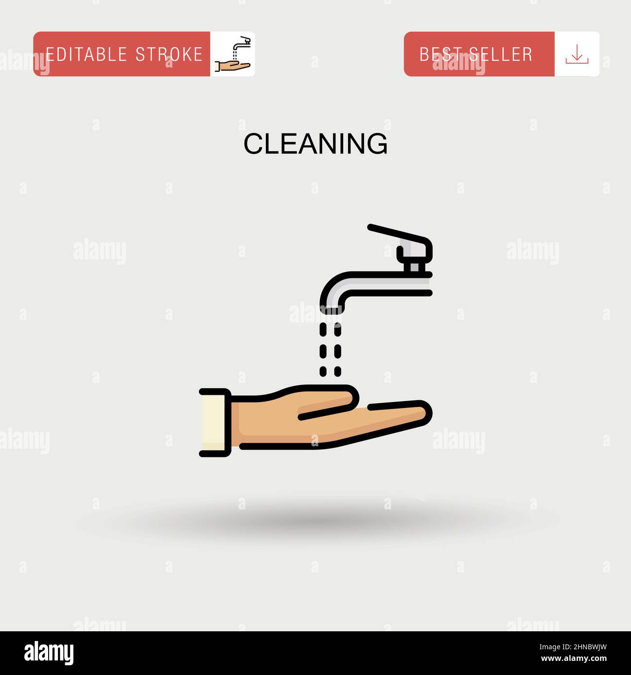 Nettoyage de l'icône vecteur simple. Illustration de Vecteur
